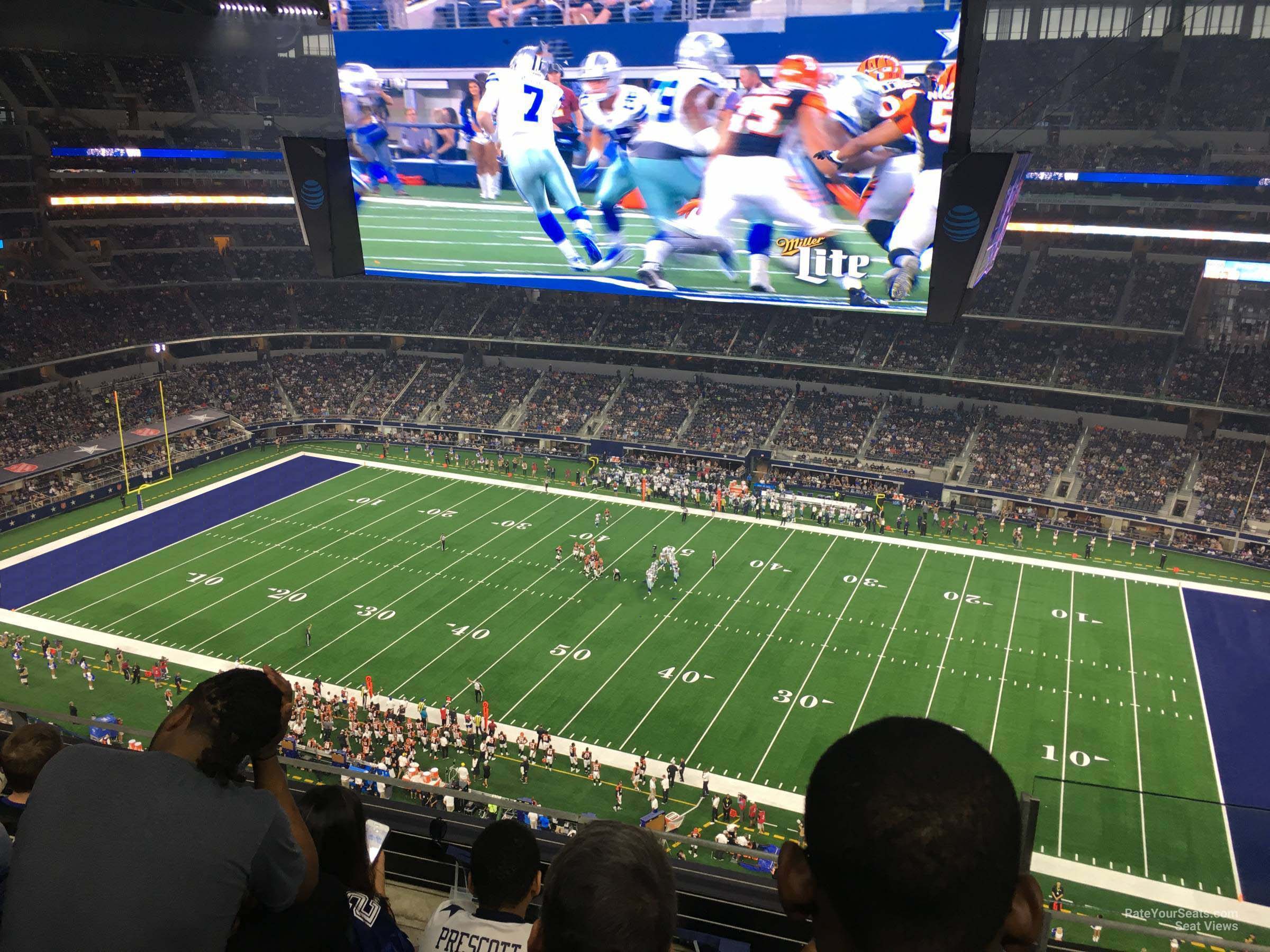 section 443, row 22 seat view  for football - at&t stadium (cowboys stadium)