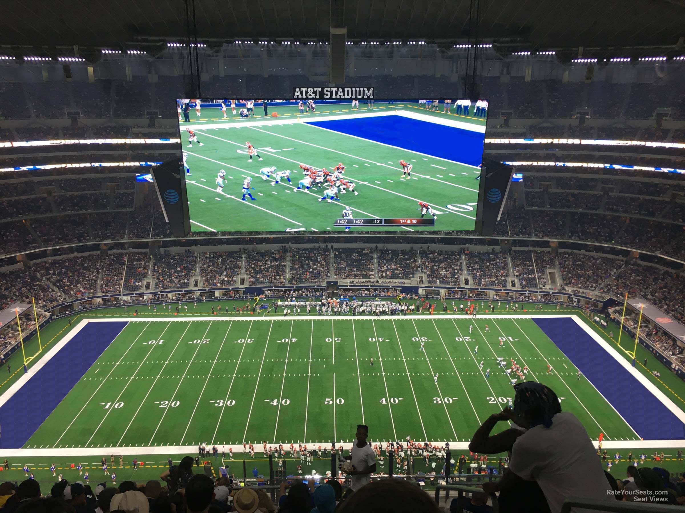 section 444, row 22 seat view  for football - at&t stadium (cowboys stadium)