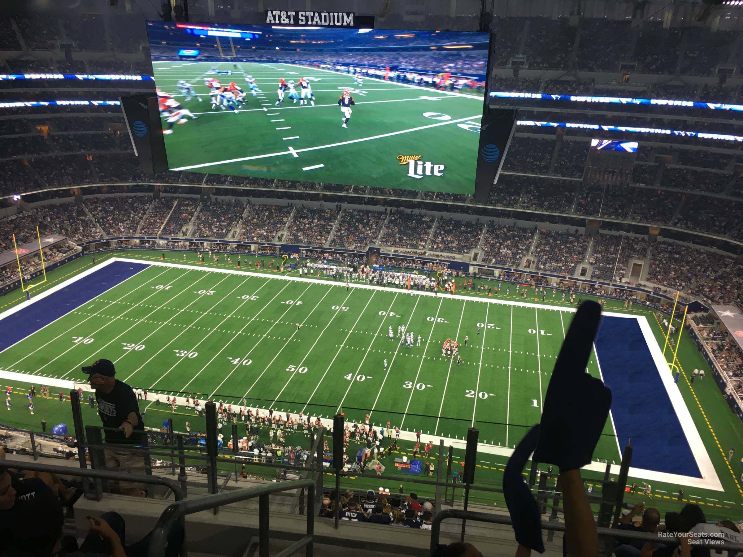section 447, row 22 seat view  for football - at&t stadium (cowboys stadium)