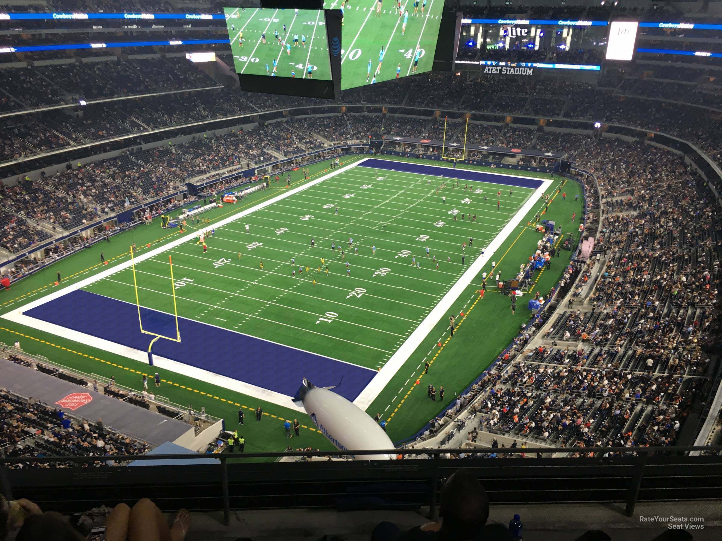 section 452, row 4 seat view  for football - at&t stadium (cowboys stadium)
