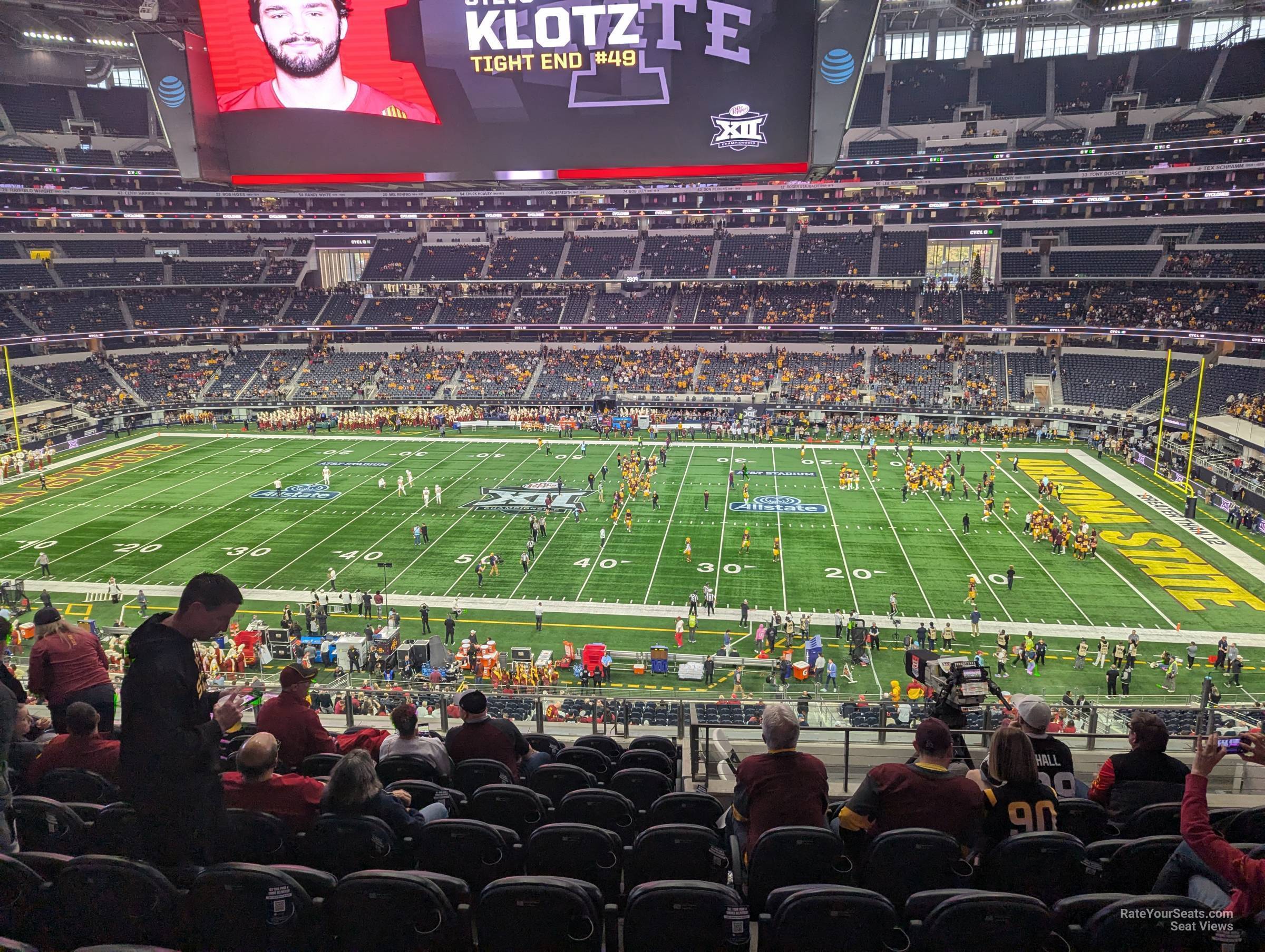 section c334, row 11 seat view  for football - at&t stadium (cowboys stadium)