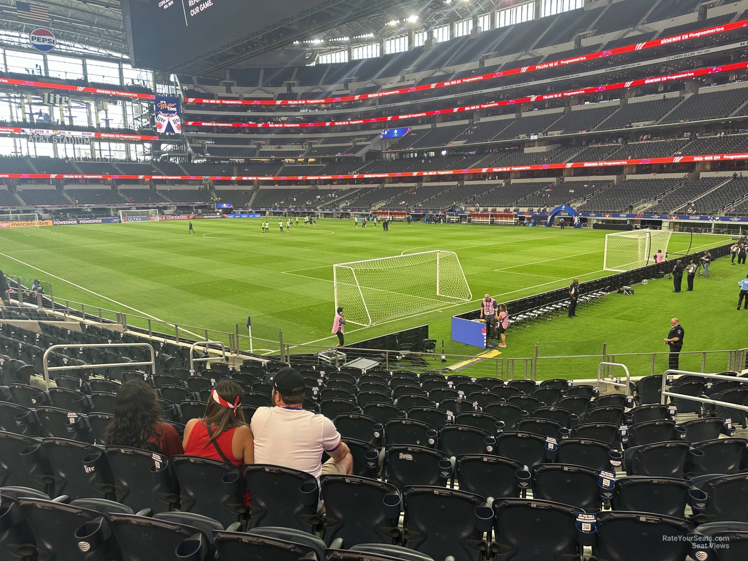 section 102, row 12 seat view  for soccer - at&t stadium (cowboys stadium)