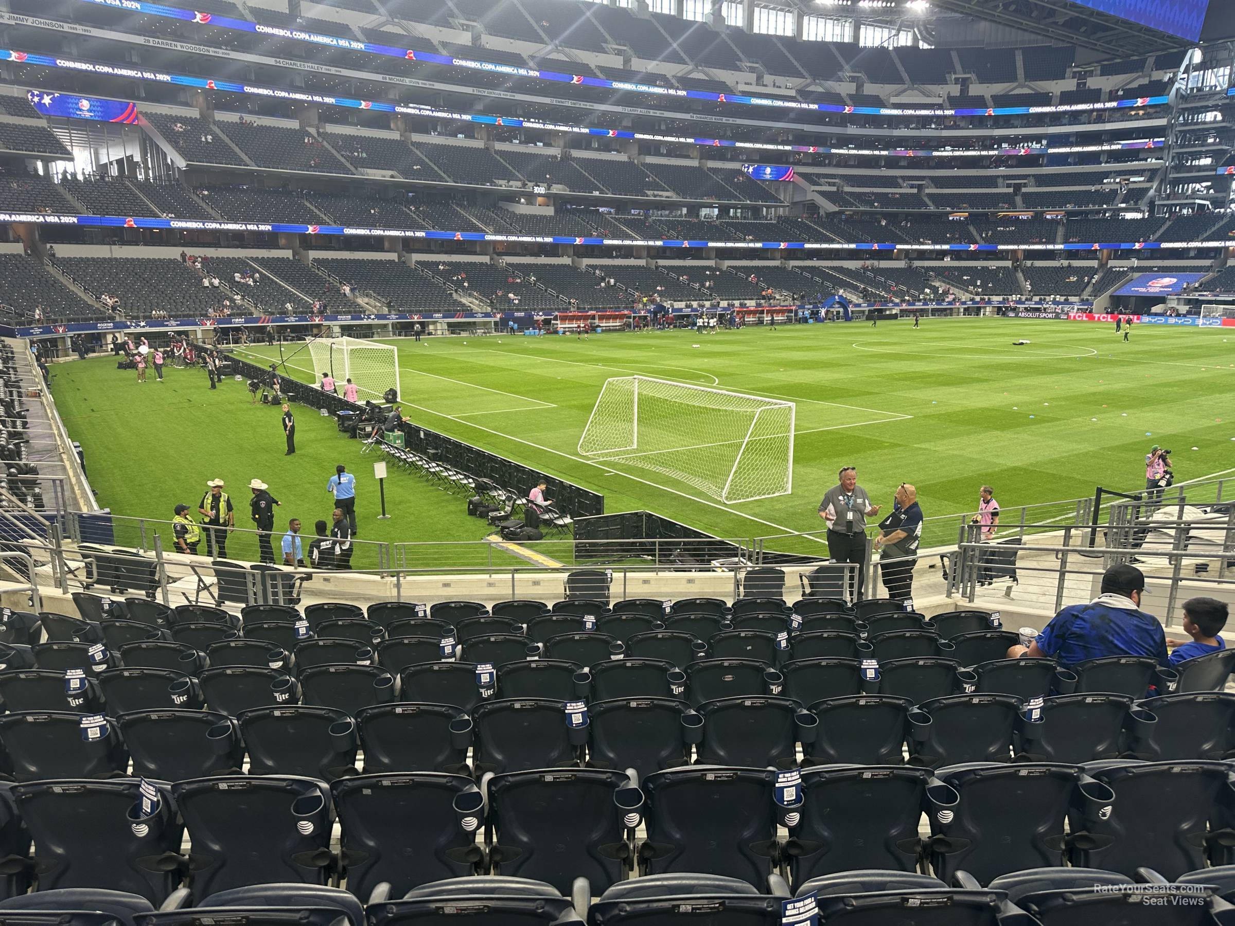 section 119, row 13 seat view  for soccer - at&t stadium (cowboys stadium)