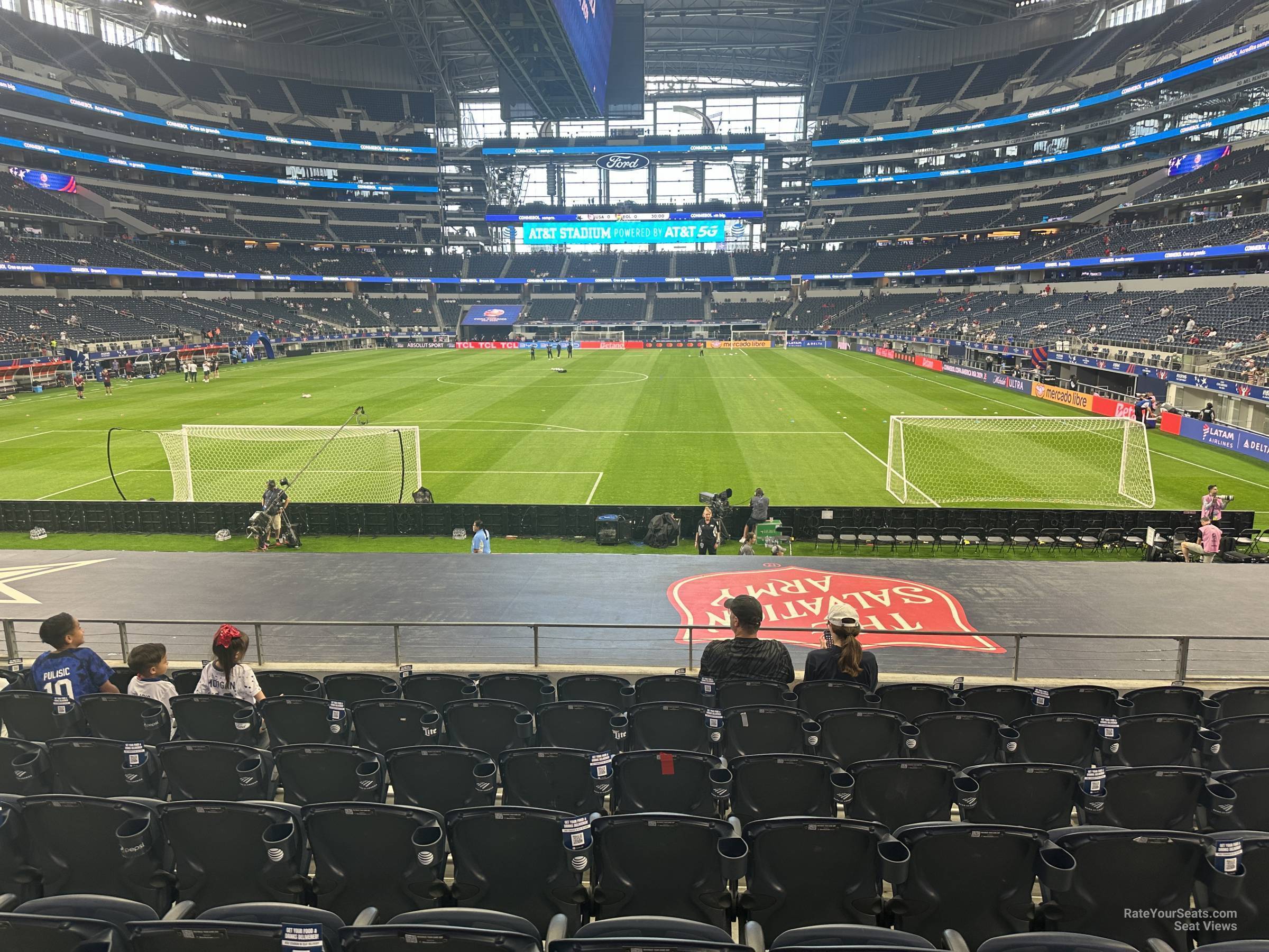 section 122, row 15 seat view  for soccer - at&t stadium (cowboys stadium)