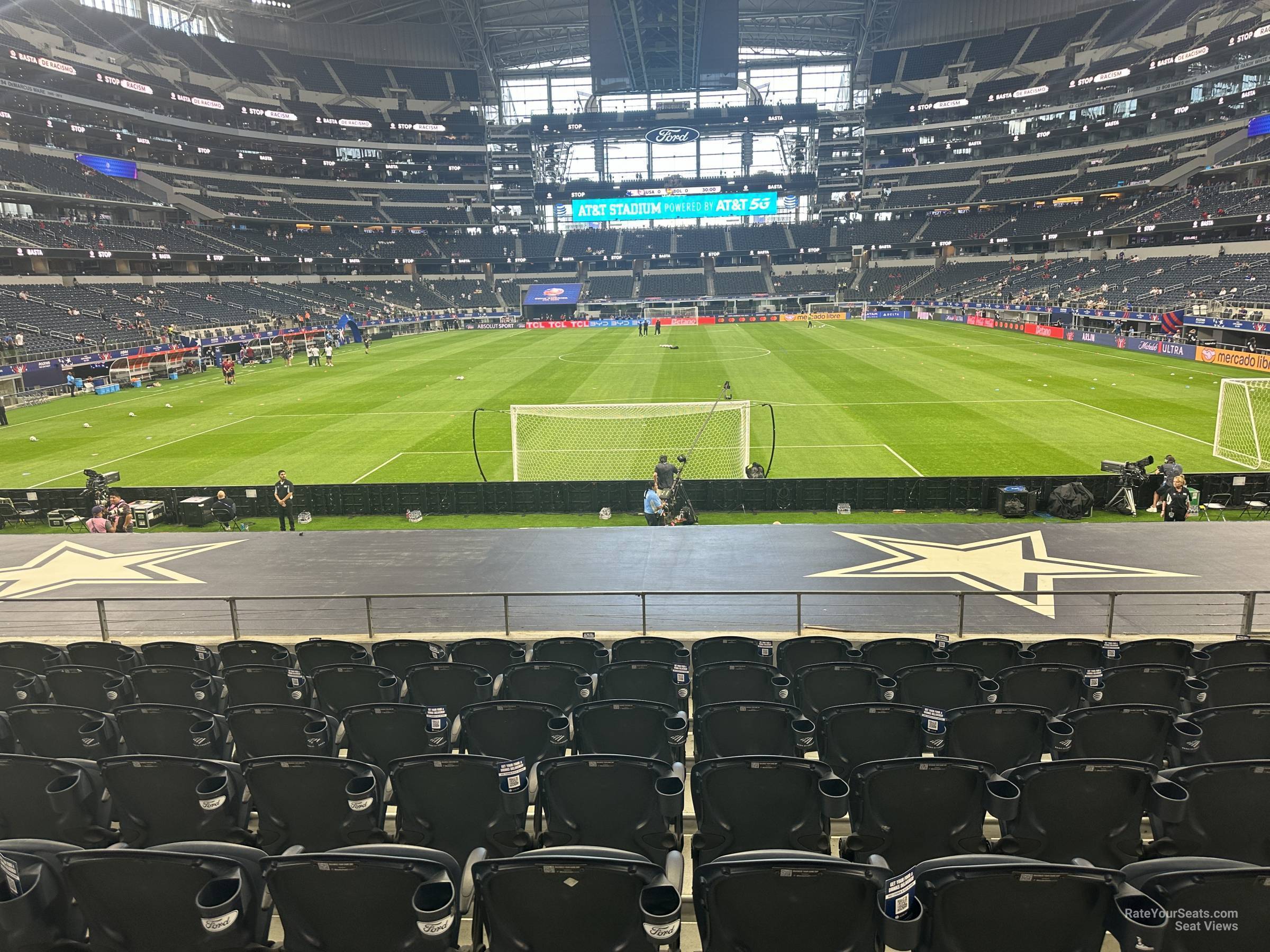 section 123, row 15 seat view  for soccer - at&t stadium (cowboys stadium)