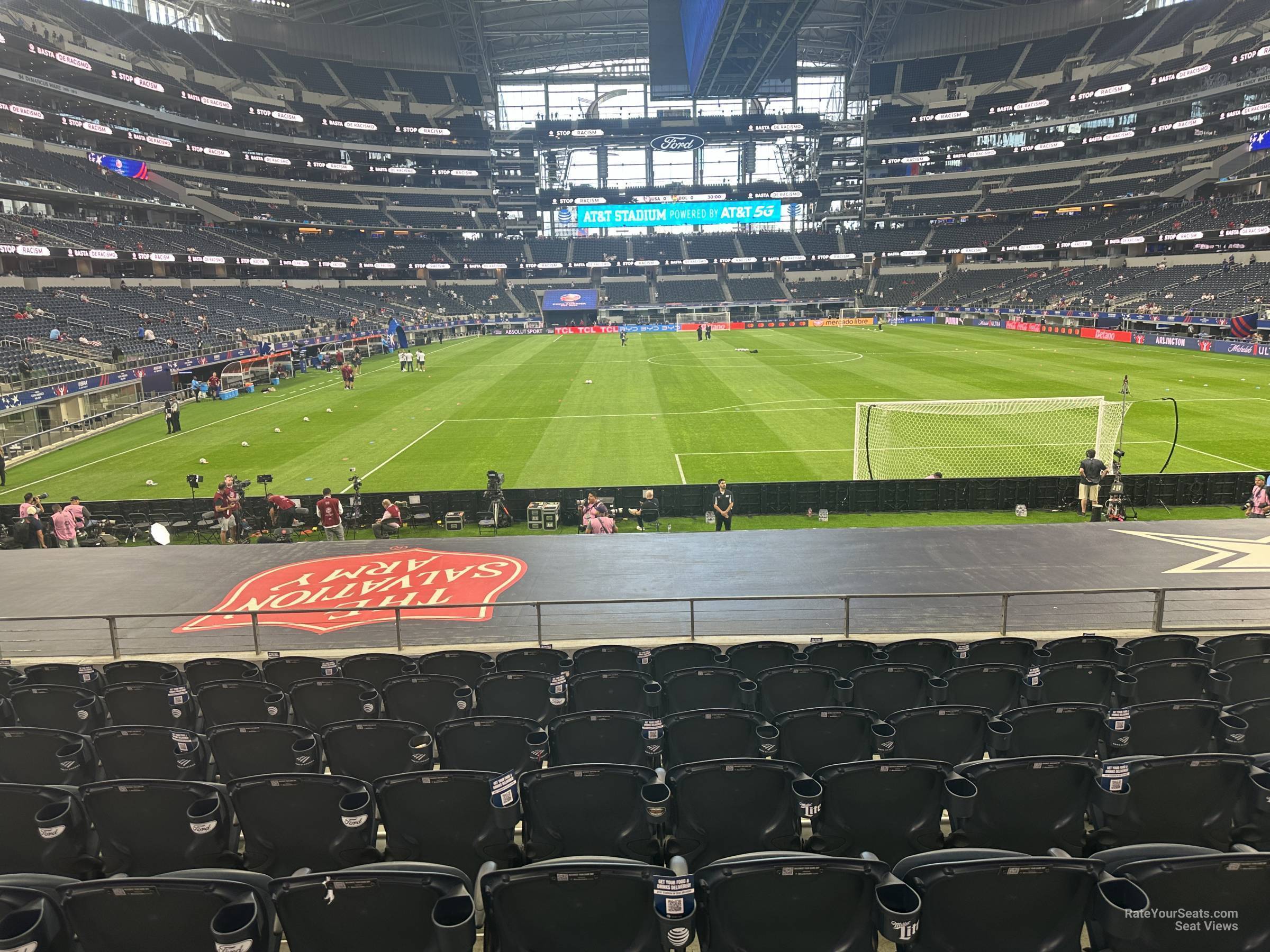 section 124, row 15 seat view  for soccer - at&t stadium (cowboys stadium)