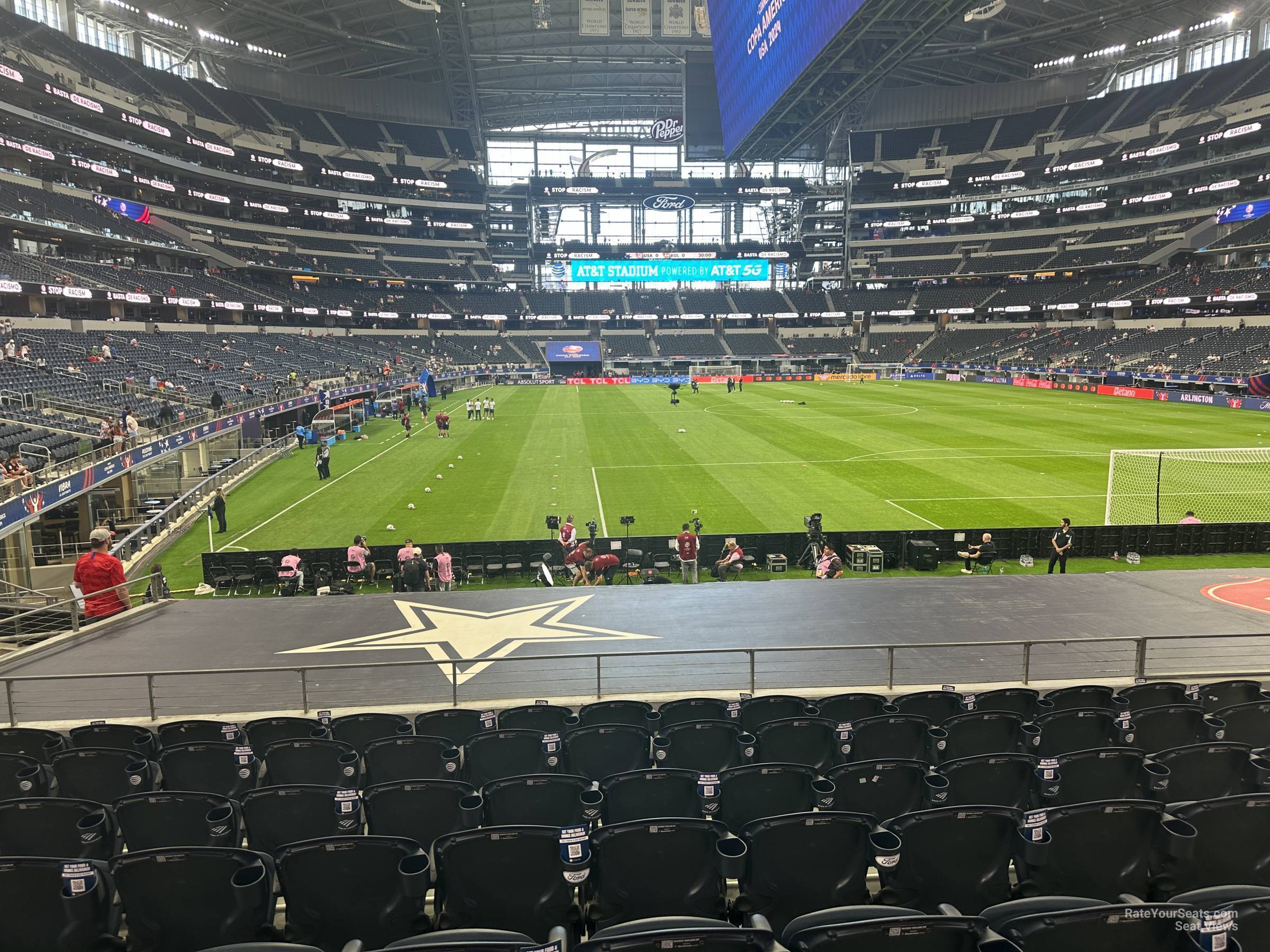 section 125, row 15 seat view  for soccer - at&t stadium (cowboys stadium)