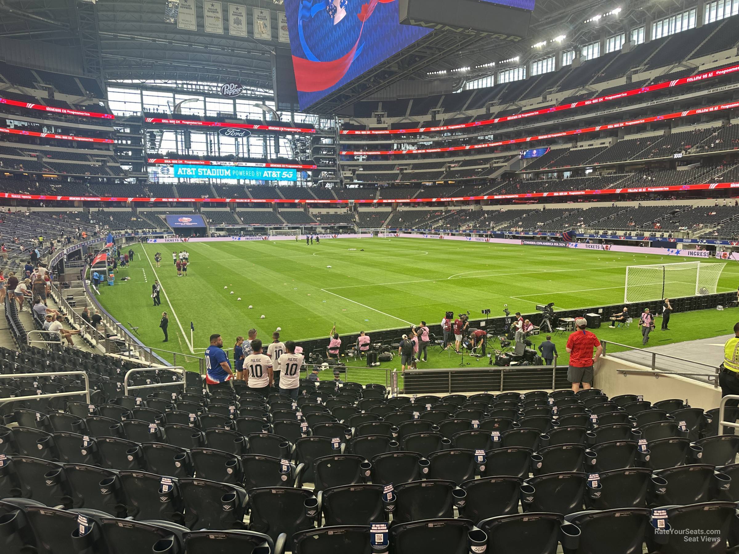 section 126, row 15 seat view  for soccer - at&t stadium (cowboys stadium)