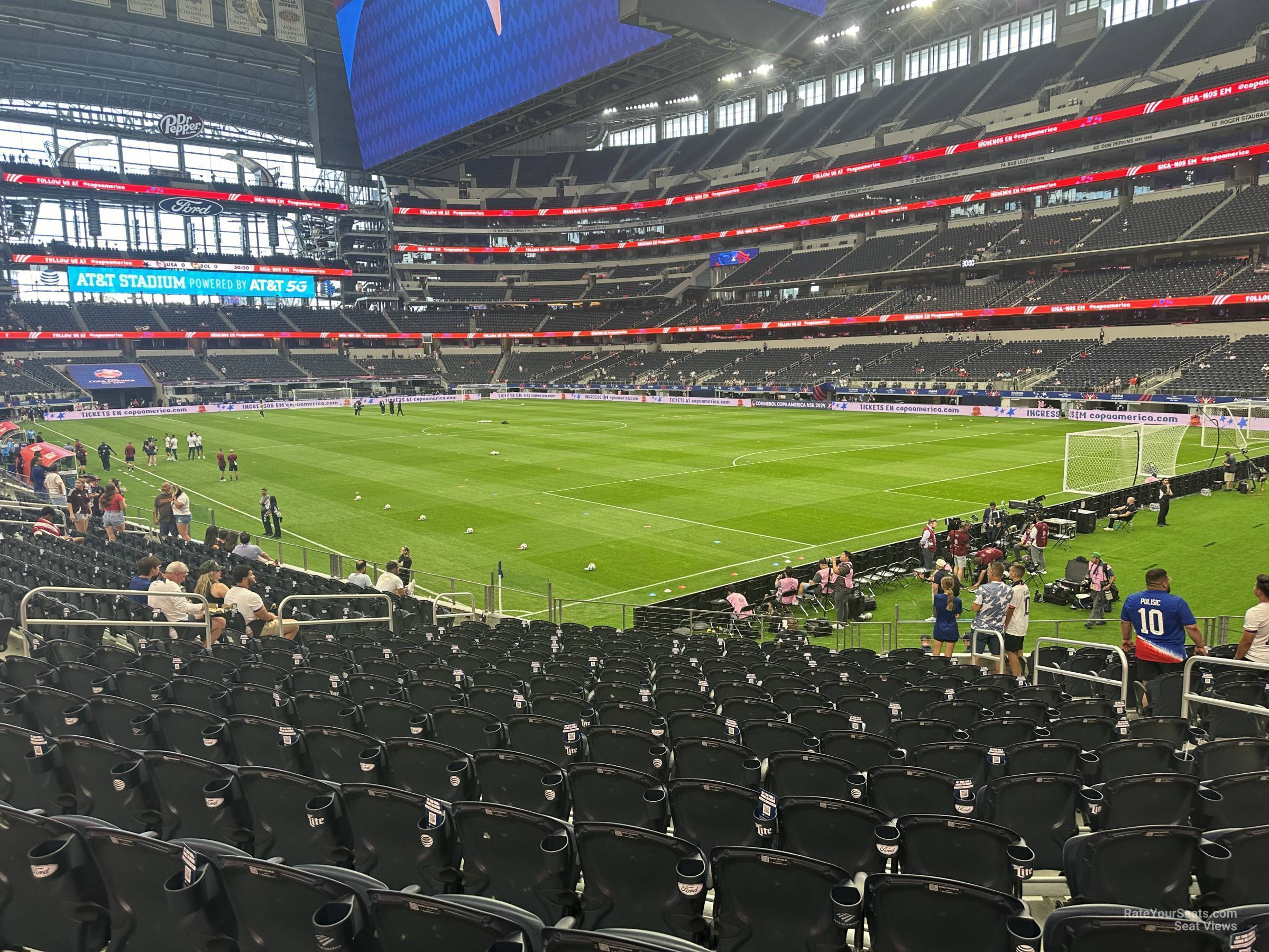 section 127, row 15 seat view  for soccer - at&t stadium (cowboys stadium)