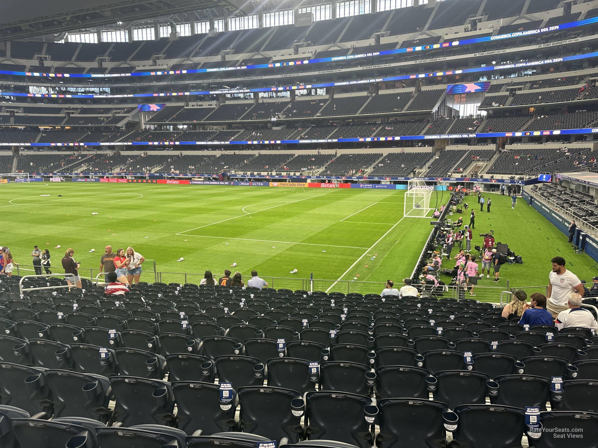 section 128, row 15 seat view  for soccer - at&t stadium (cowboys stadium)