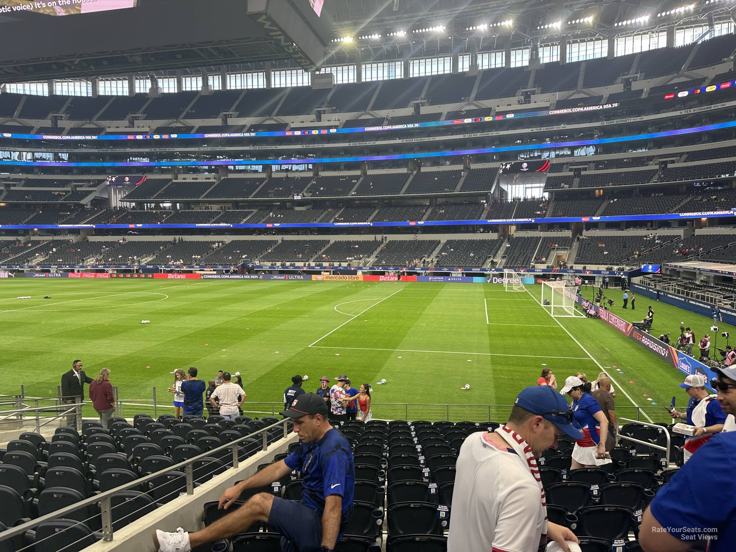 section 129, row 15 seat view  for soccer - at&t stadium (cowboys stadium)