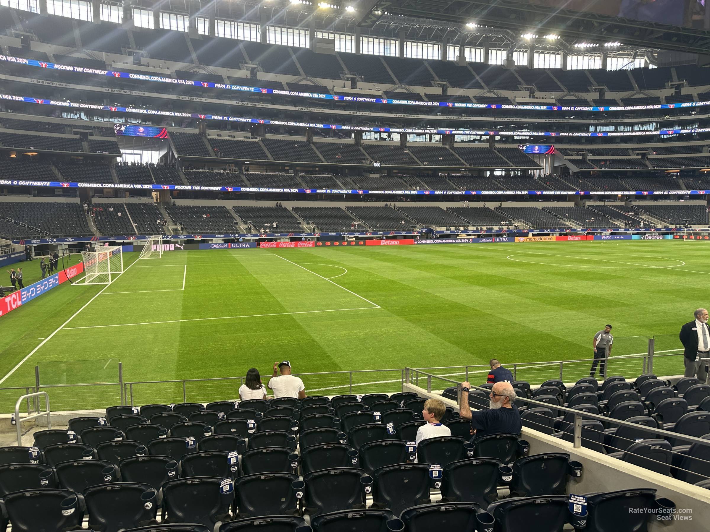 section 142, row 11 seat view  for soccer - at&t stadium (cowboys stadium)