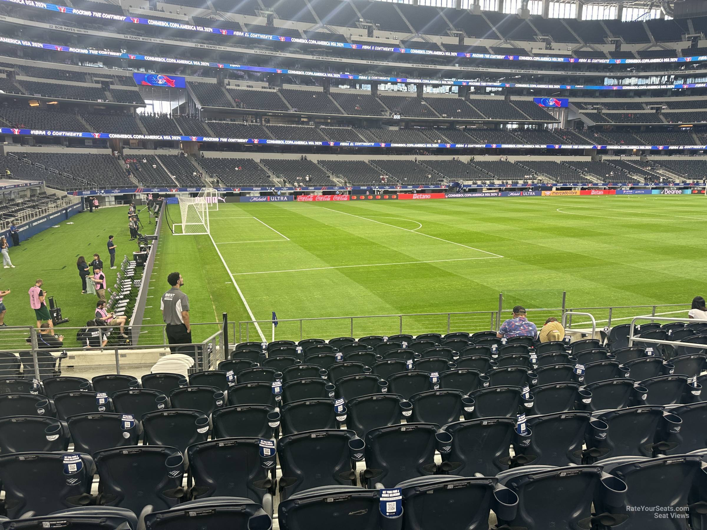 section 143, row 11 seat view  for soccer - at&t stadium (cowboys stadium)