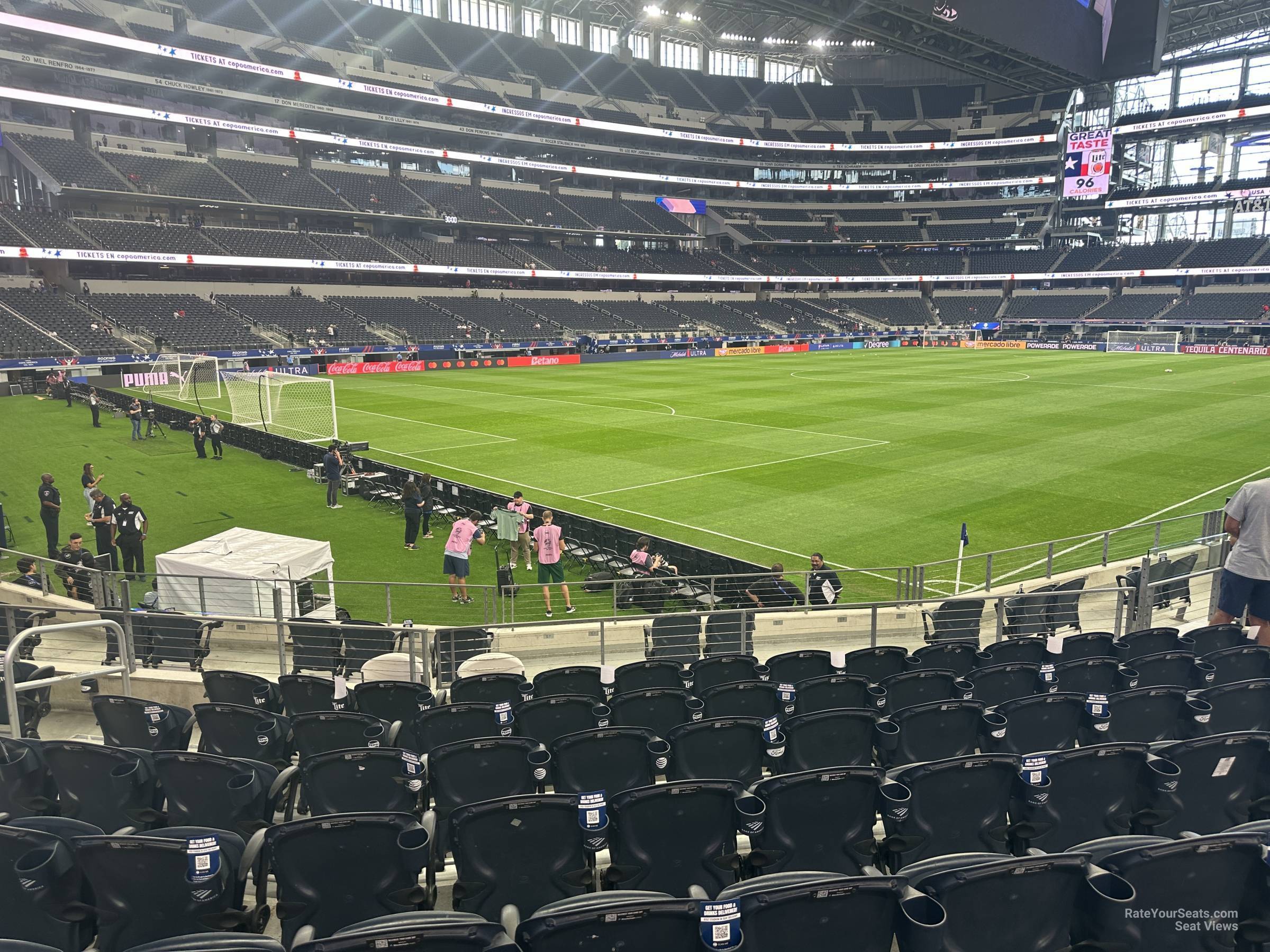 section 144, row 11 seat view  for soccer - at&t stadium (cowboys stadium)