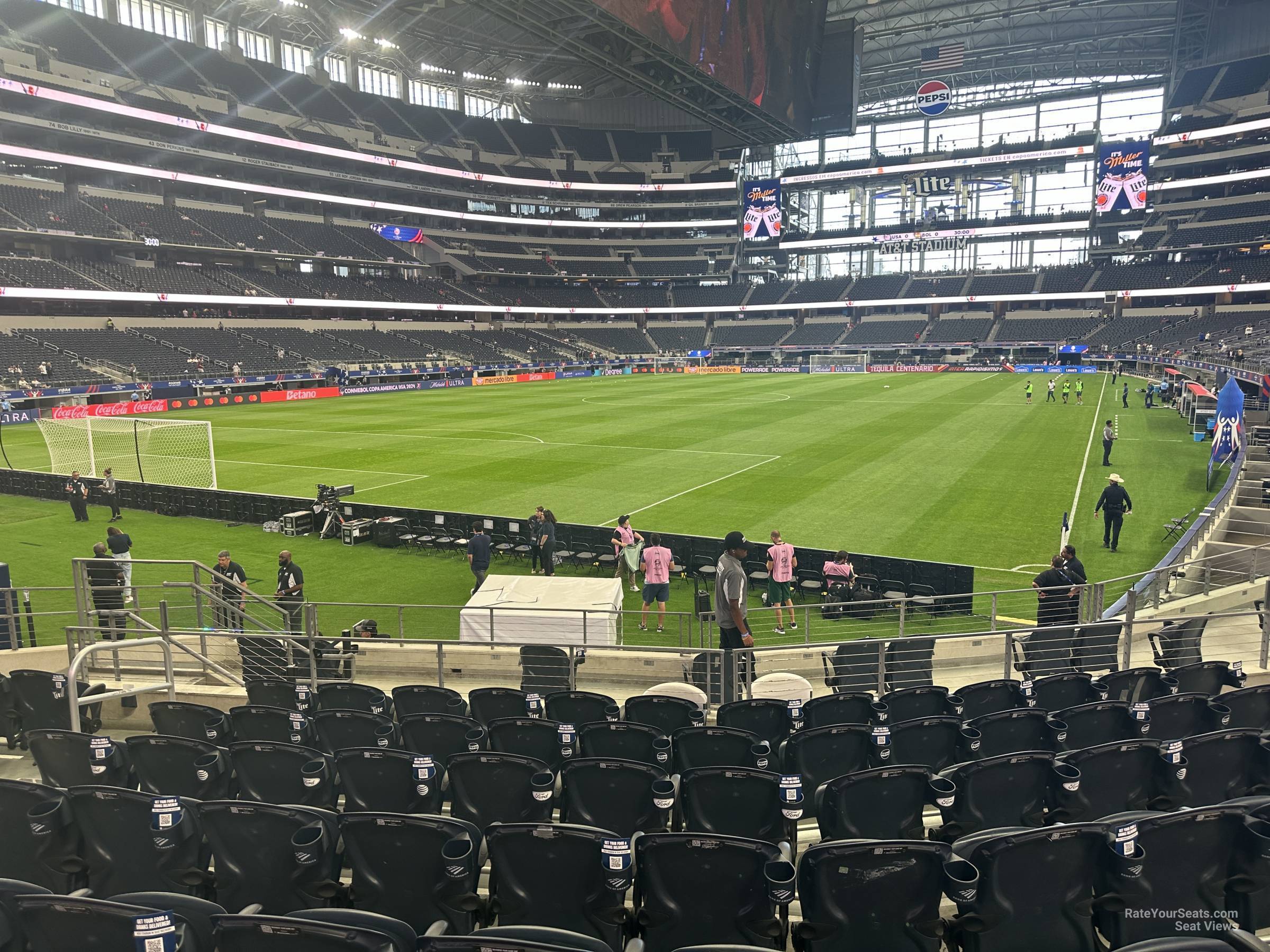 section 145, row 11 seat view  for soccer - at&t stadium (cowboys stadium)