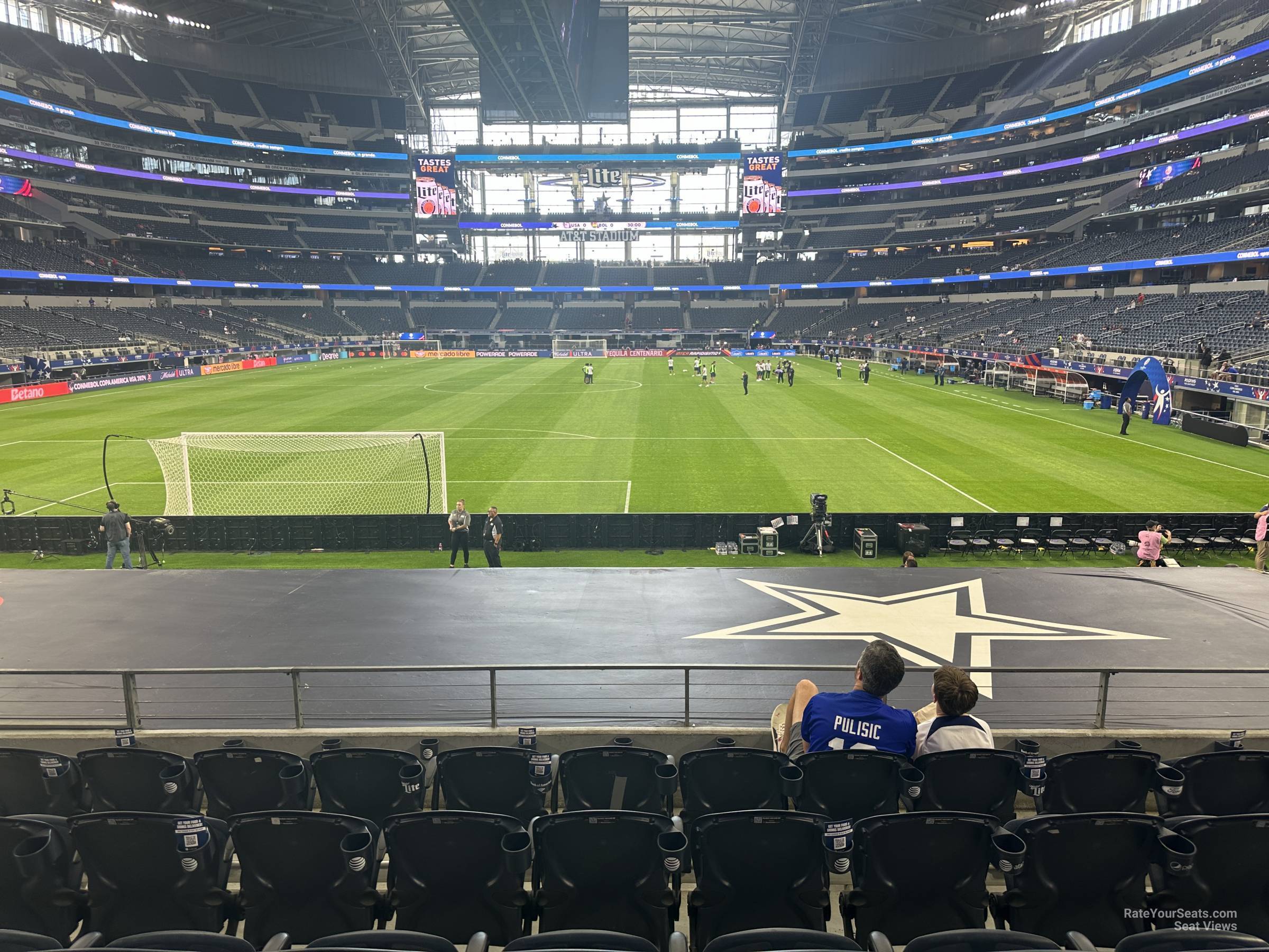 section 147, row 13 seat view  for soccer - at&t stadium (cowboys stadium)