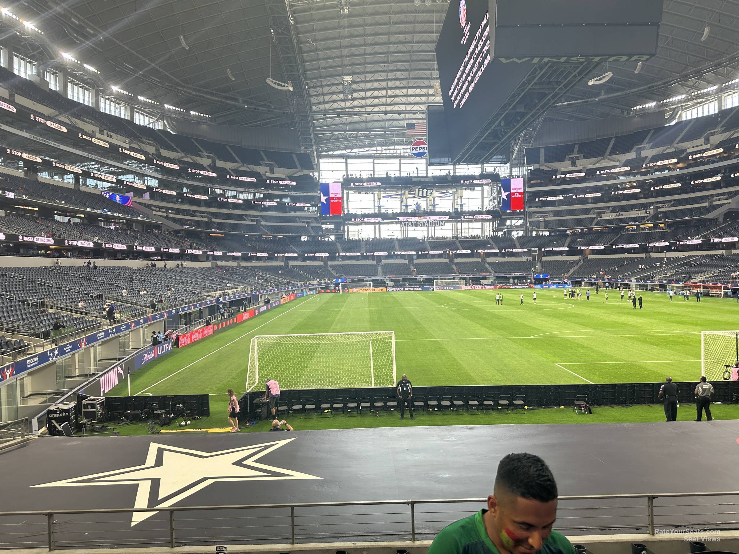 section 150, row 13 seat view  for soccer - at&t stadium (cowboys stadium)
