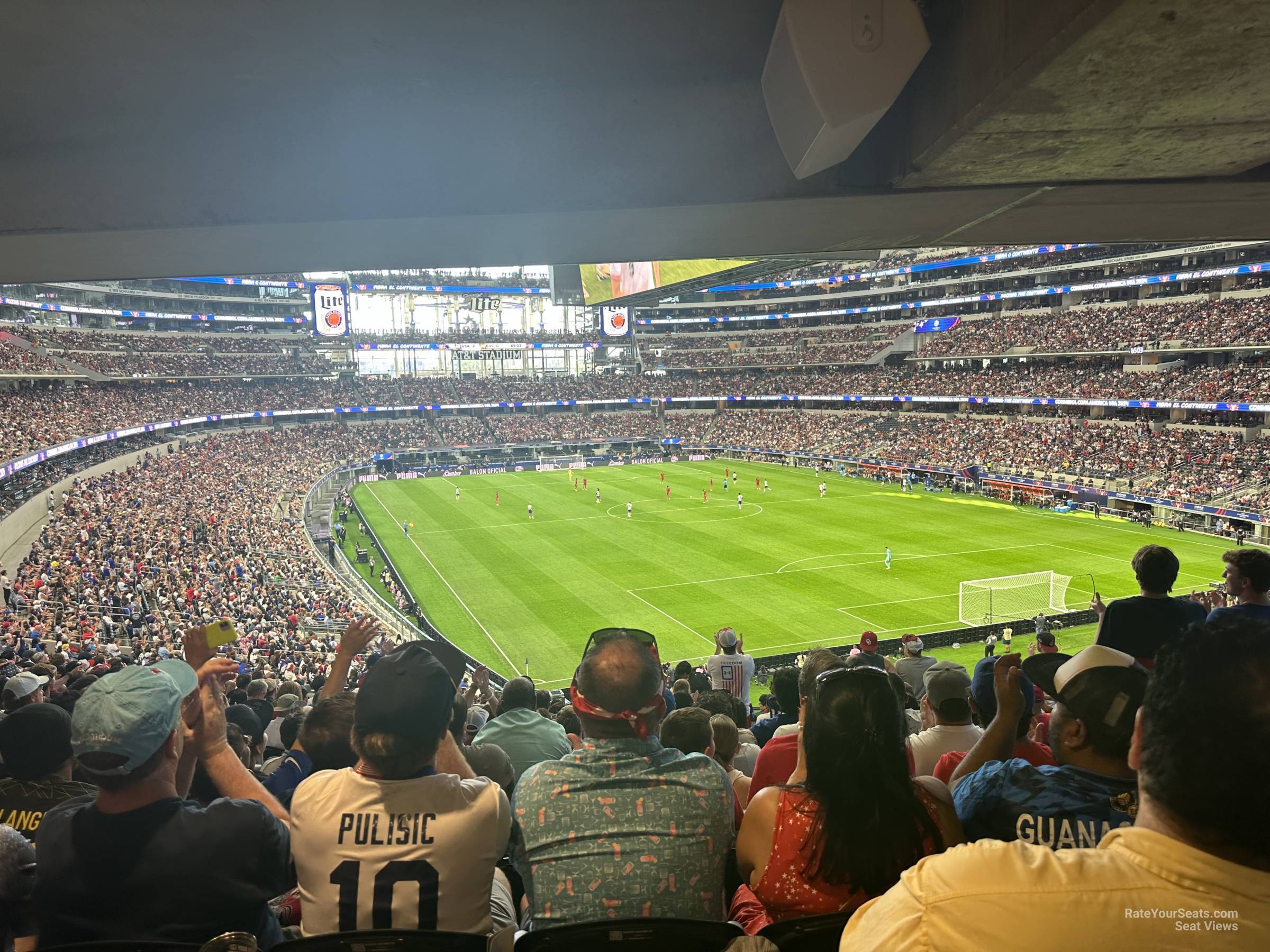 section 202, row 15 seat view  for soccer - at&t stadium (cowboys stadium)