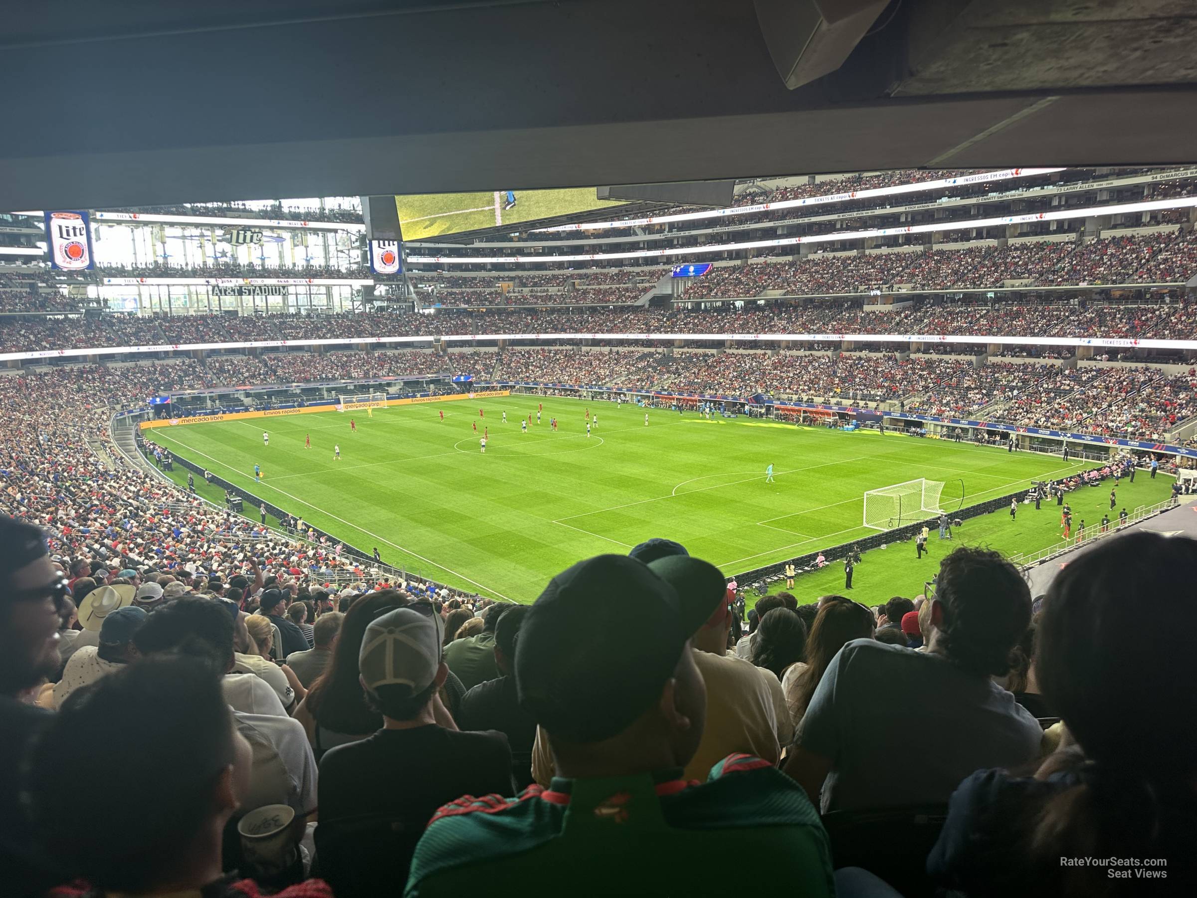 section 203, row 15 seat view  for soccer - at&t stadium (cowboys stadium)