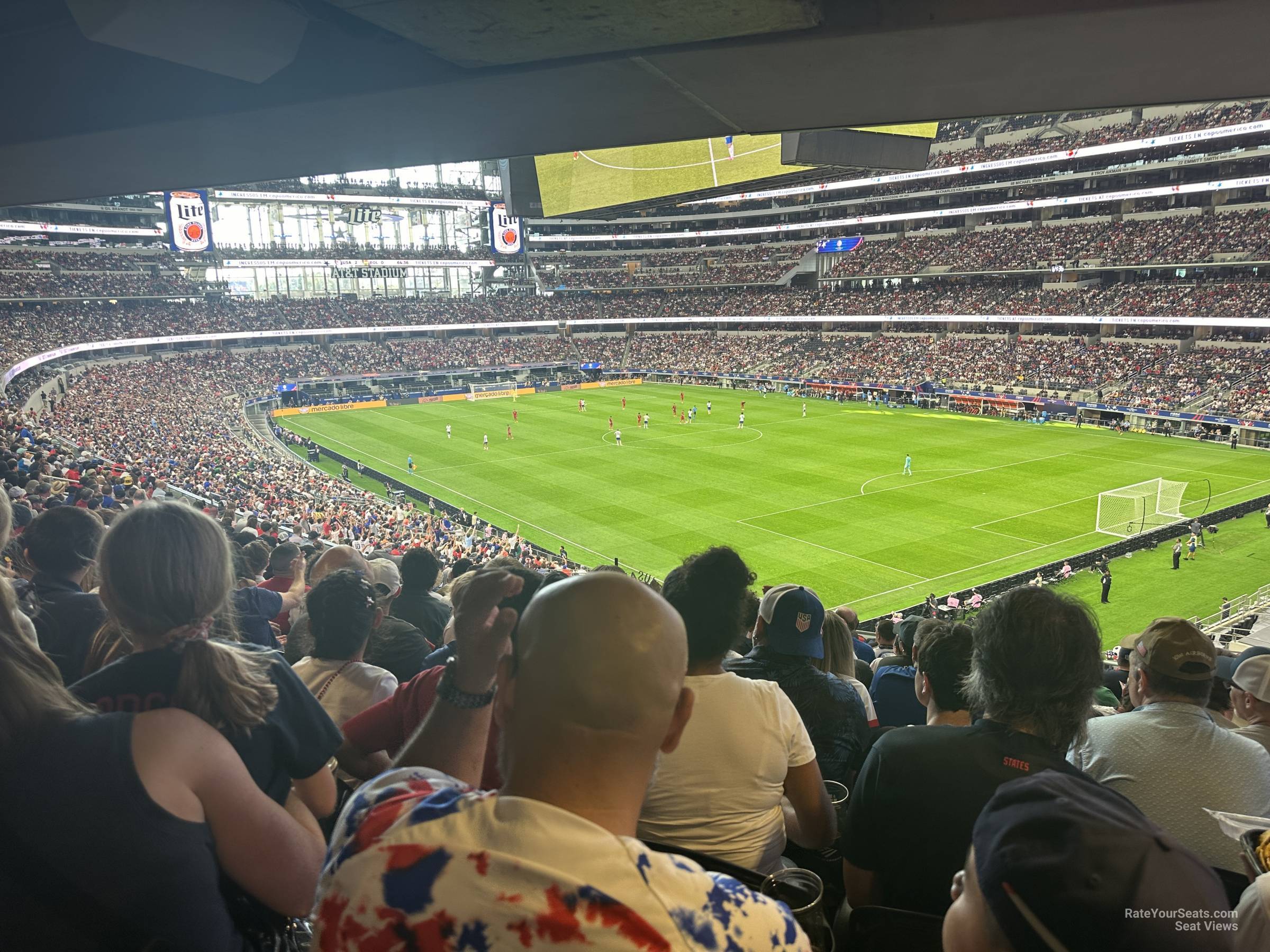 section 204, row 15 seat view  for soccer - at&t stadium (cowboys stadium)