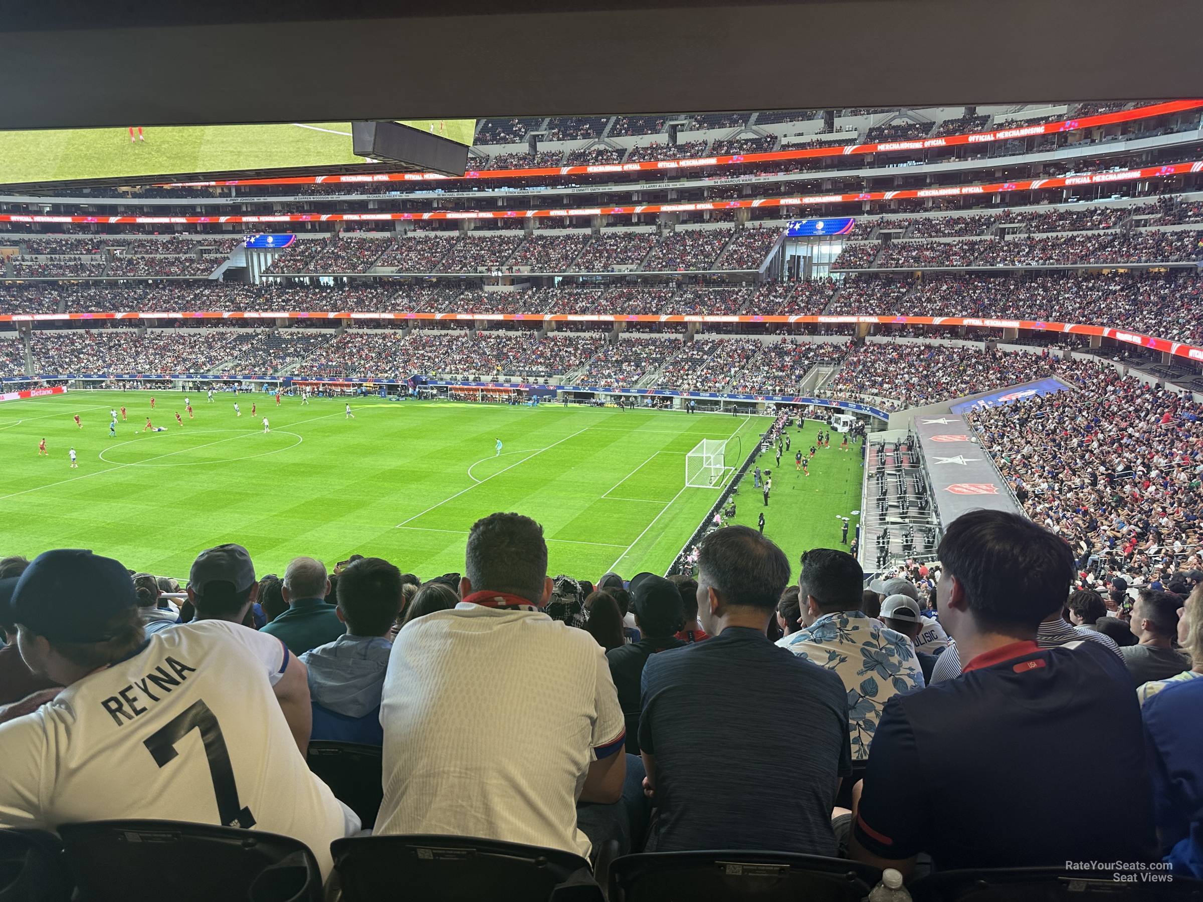 section 205, row 14 seat view  for soccer - at&t stadium (cowboys stadium)