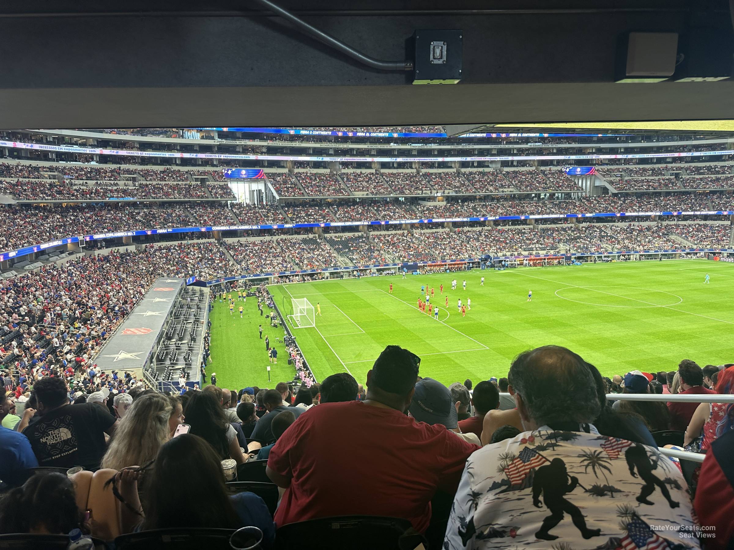 section 216, row 15 seat view  for soccer - at&t stadium (cowboys stadium)