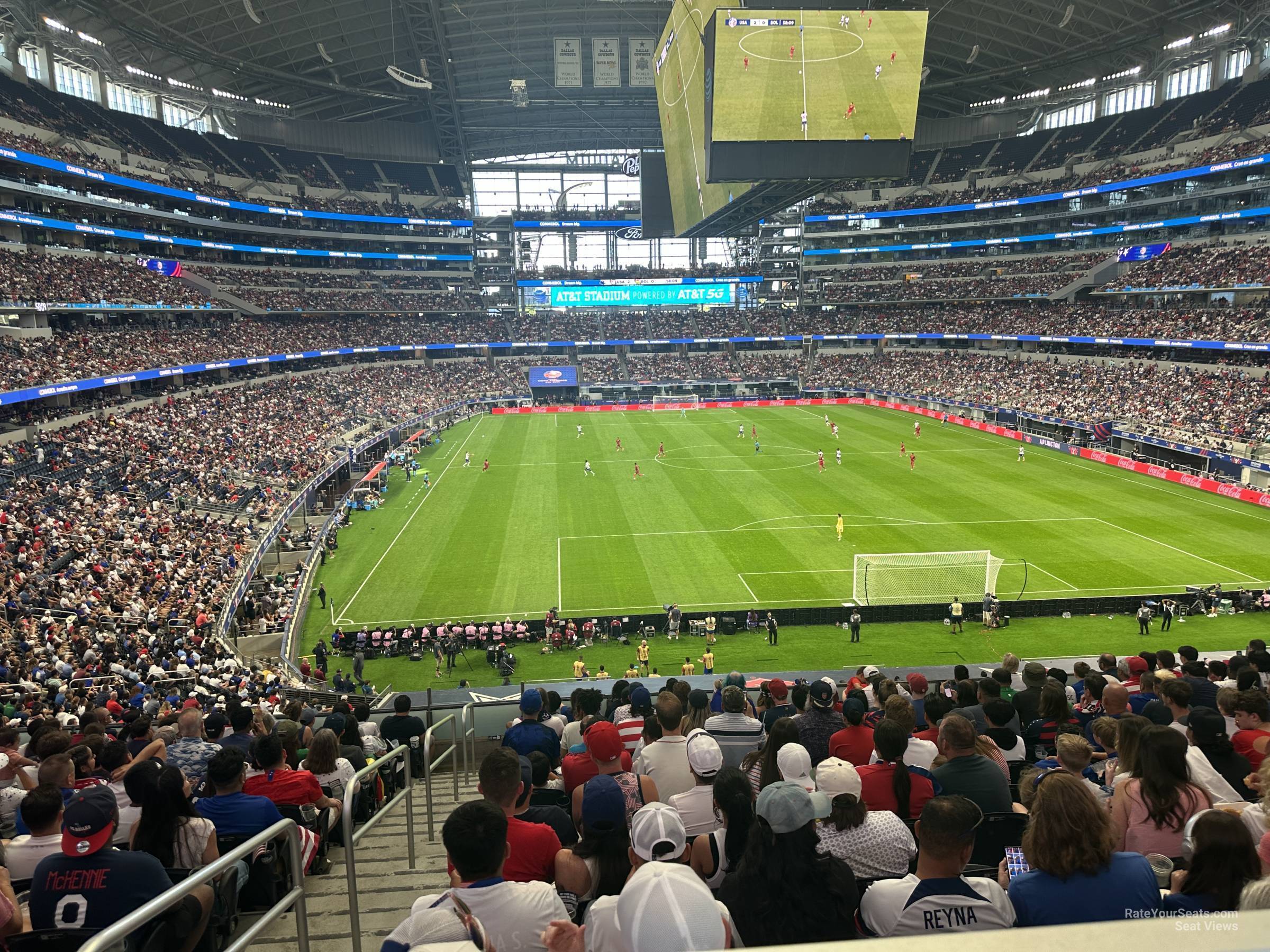 section 224, row 13w seat view  for soccer - at&t stadium (cowboys stadium)