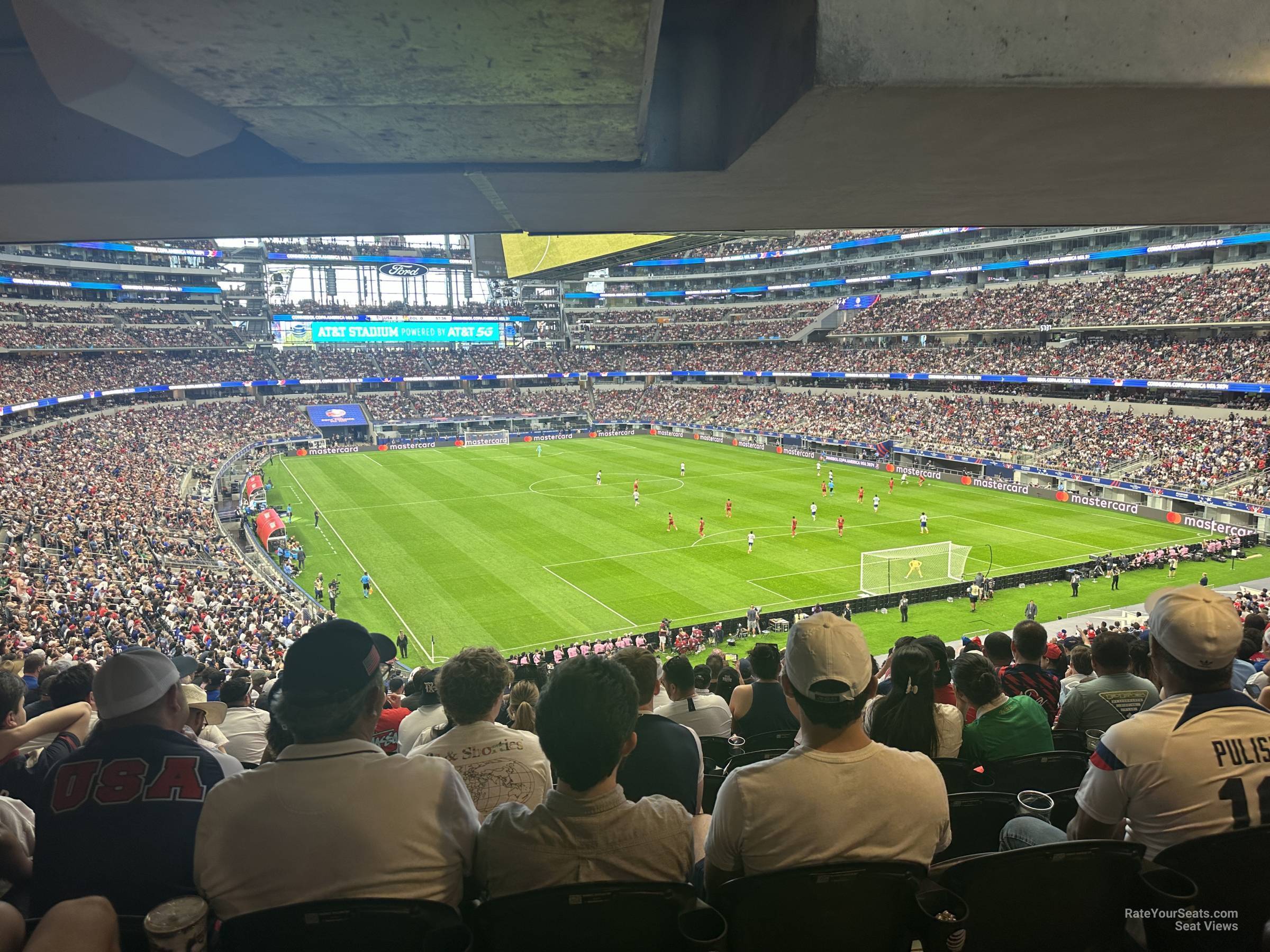 section 226, row 15 seat view  for soccer - at&t stadium (cowboys stadium)