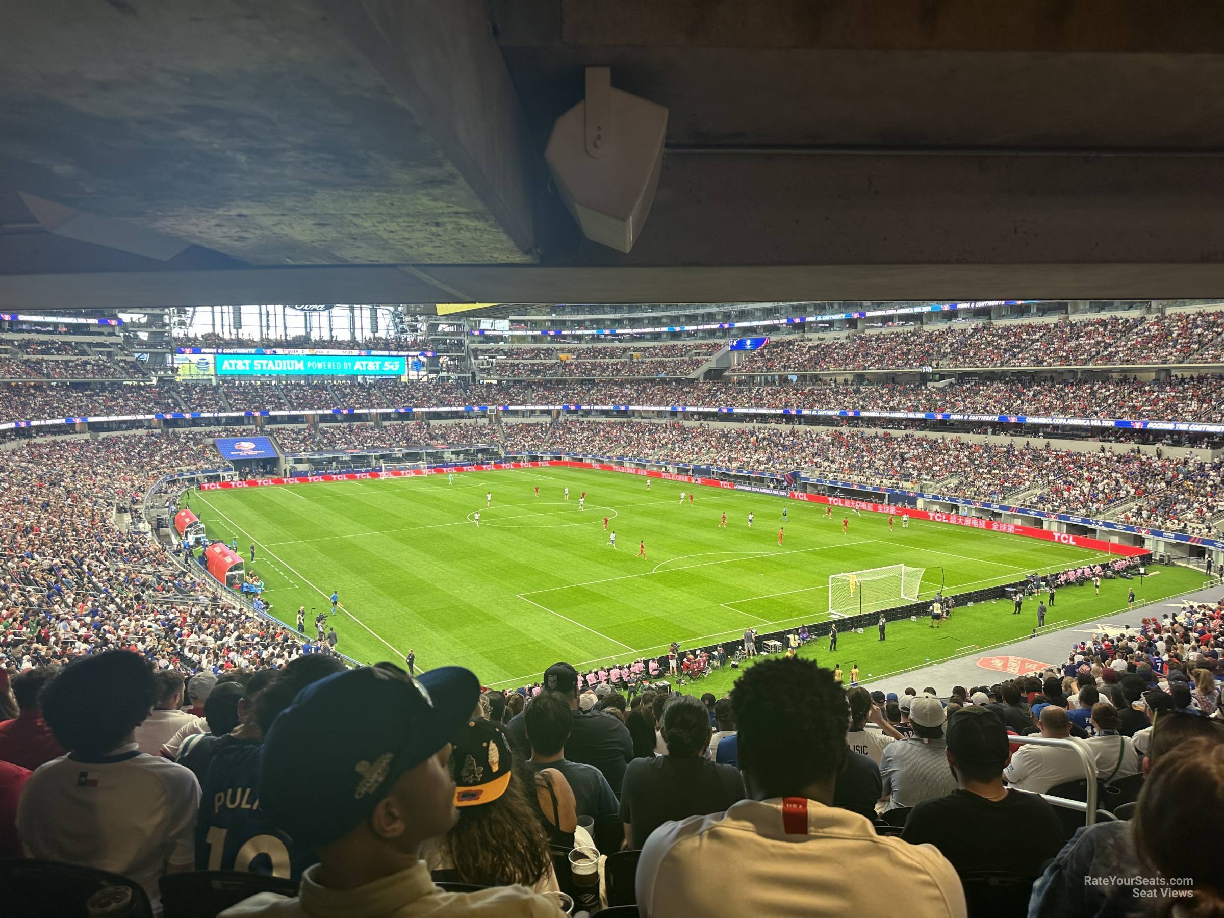 section 227, row 15 seat view  for soccer - at&t stadium (cowboys stadium)