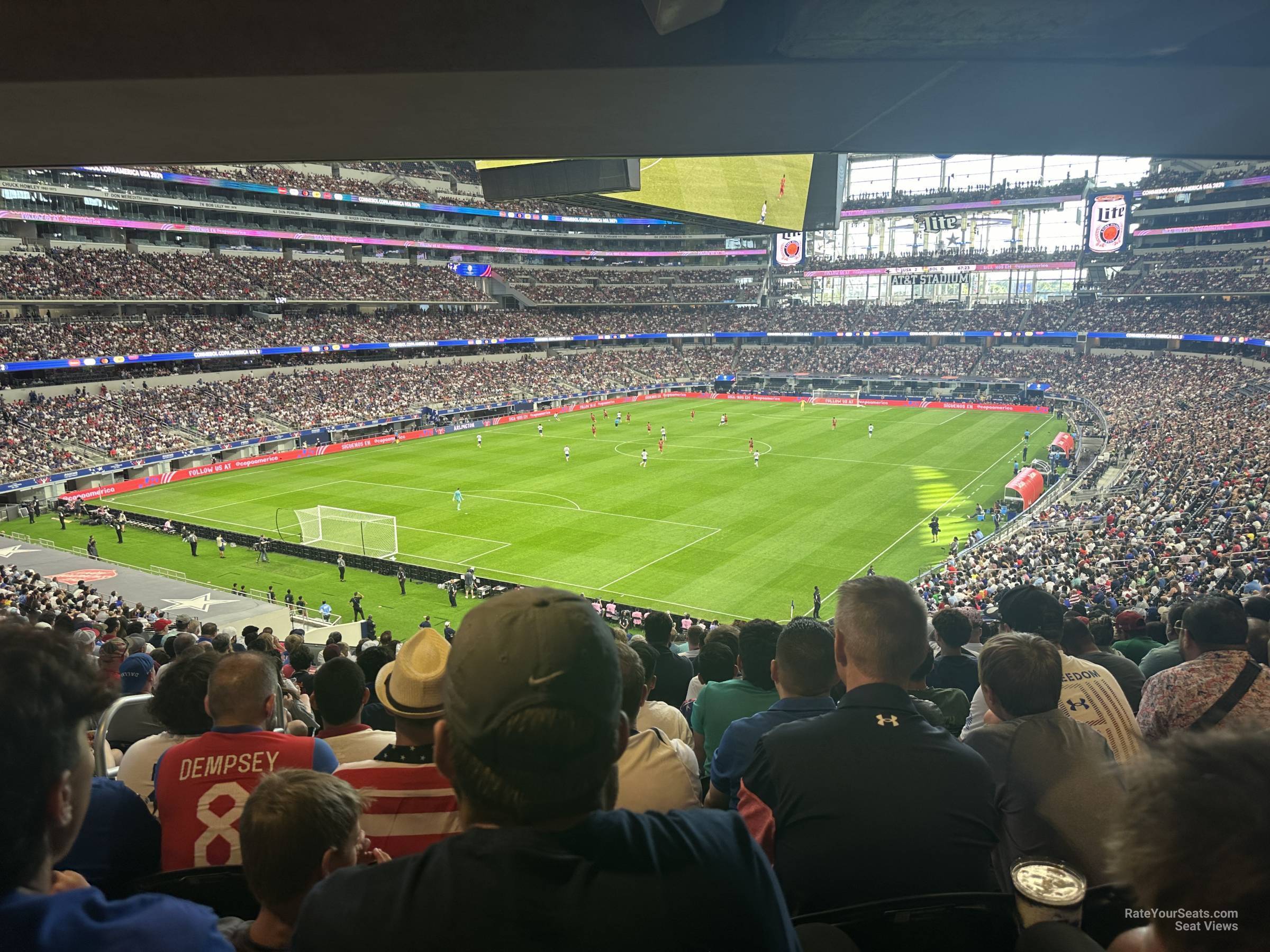 section 244, row 15 seat view  for soccer - at&t stadium (cowboys stadium)