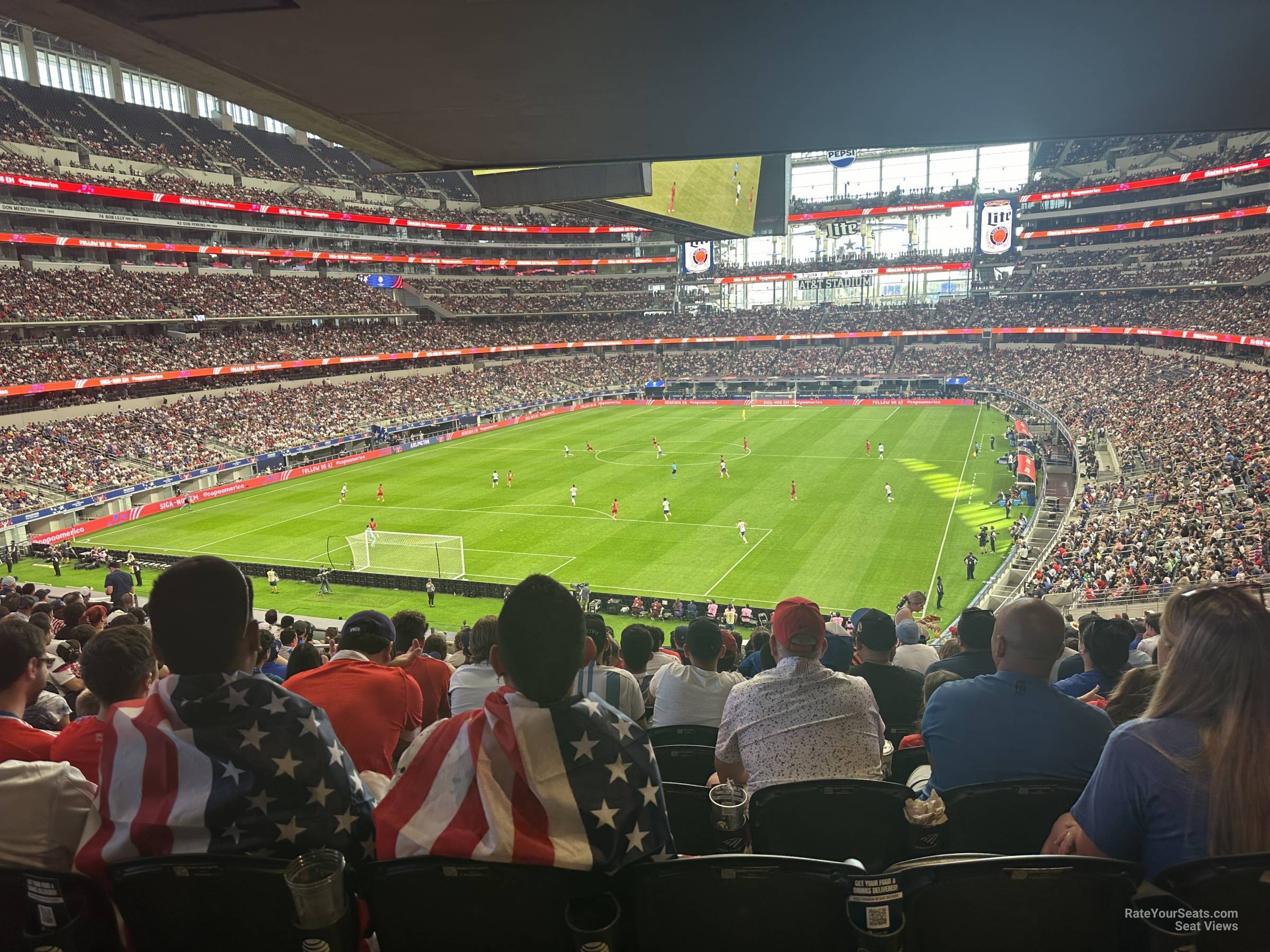 section 245, row 15 seat view  for soccer - at&t stadium (cowboys stadium)