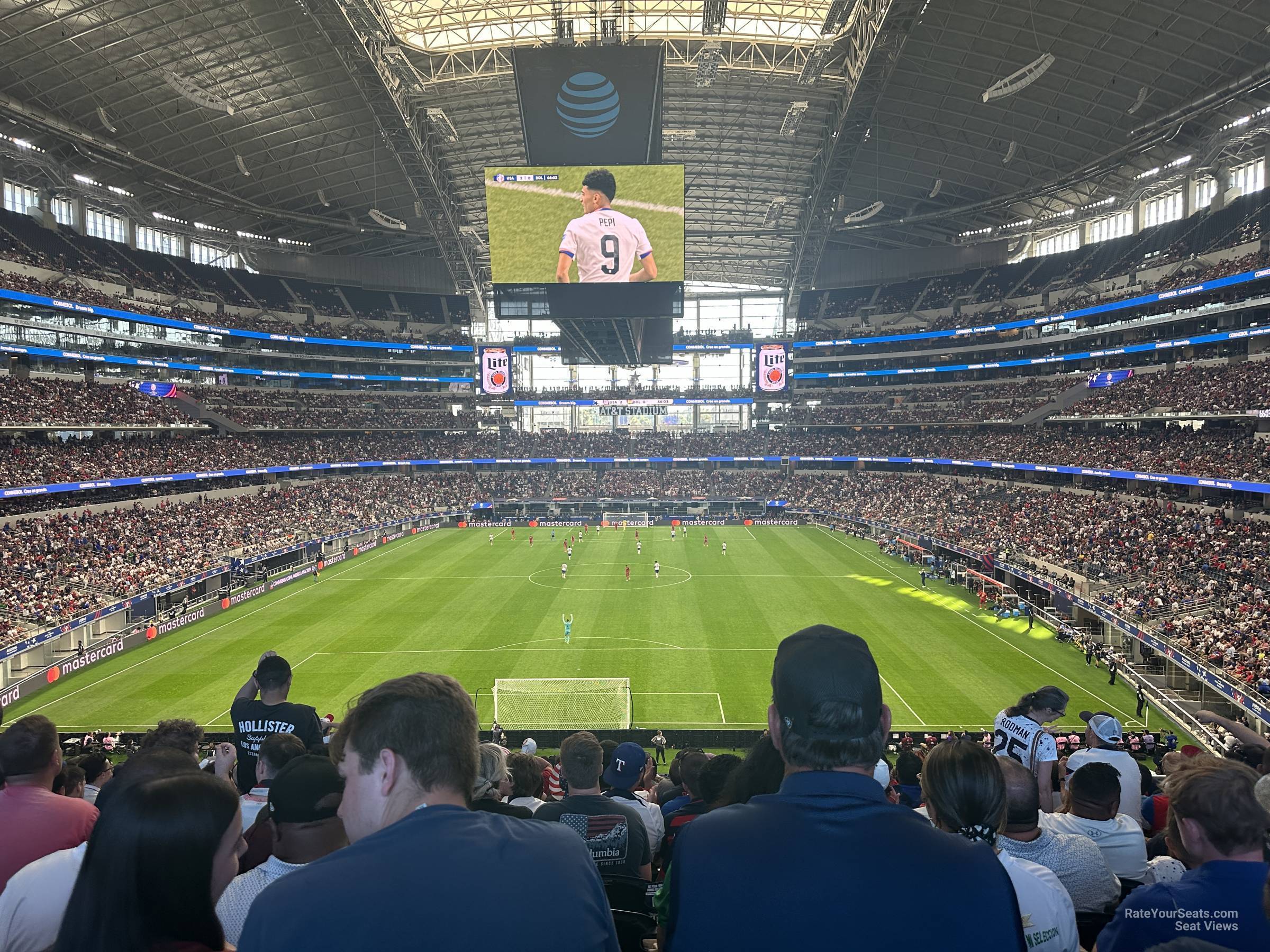 section 248, row 15 seat view  for soccer - at&t stadium (cowboys stadium)