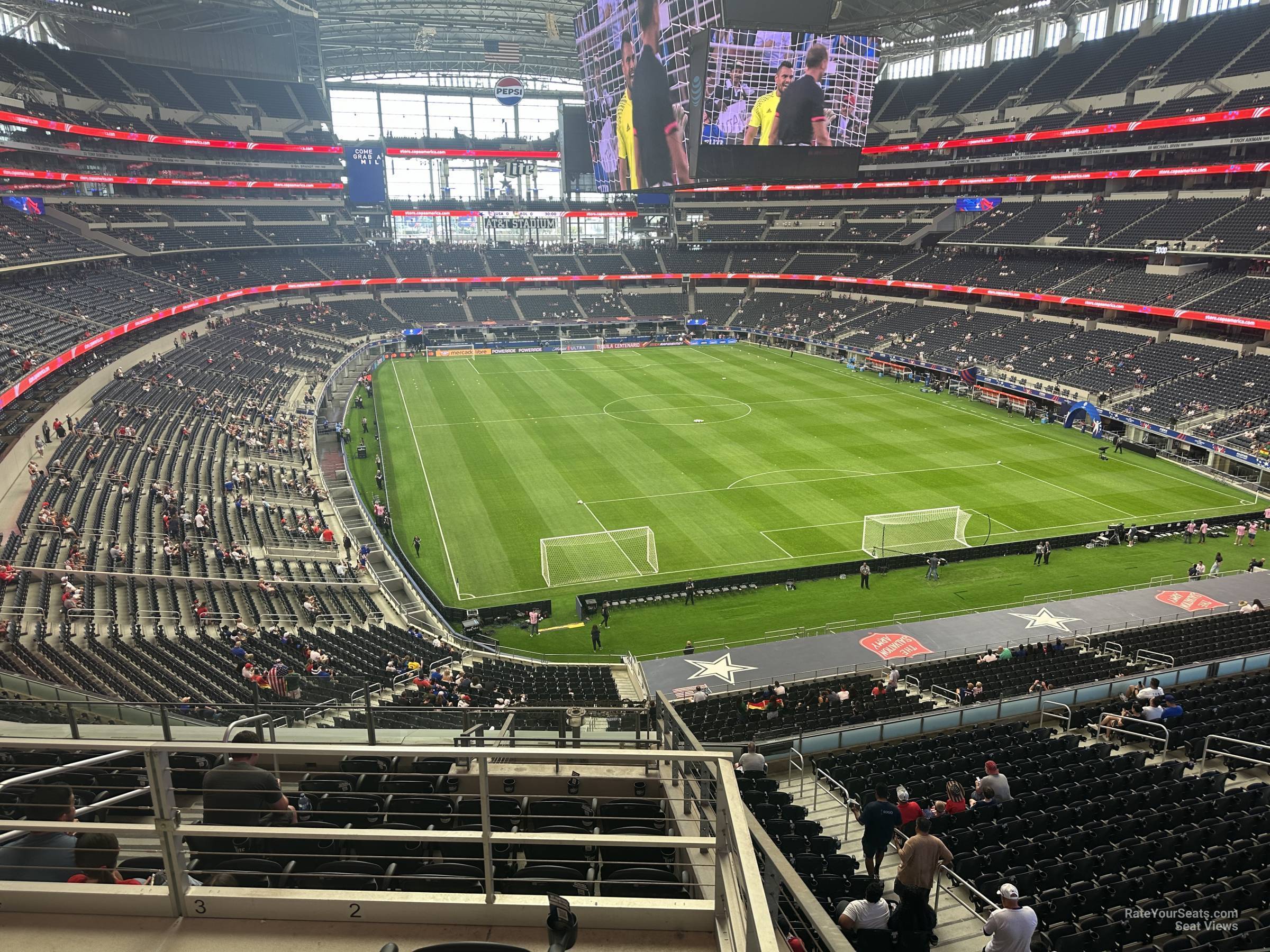 section 301, row 11 seat view  for soccer - at&t stadium (cowboys stadium)