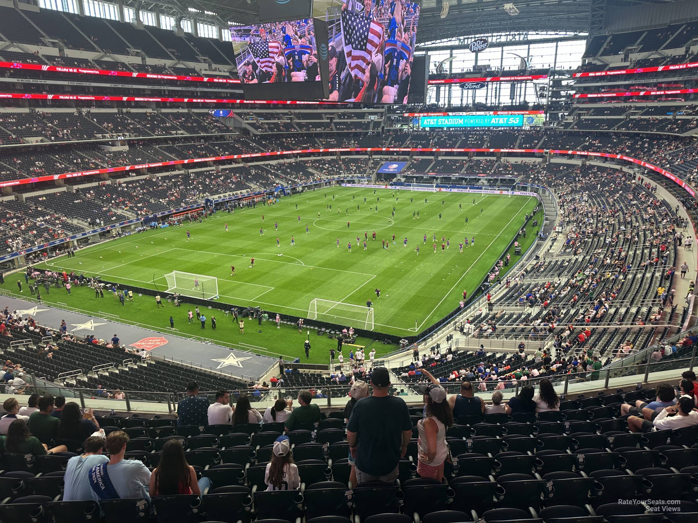 section 319, row 12 seat view  for soccer - at&t stadium (cowboys stadium)