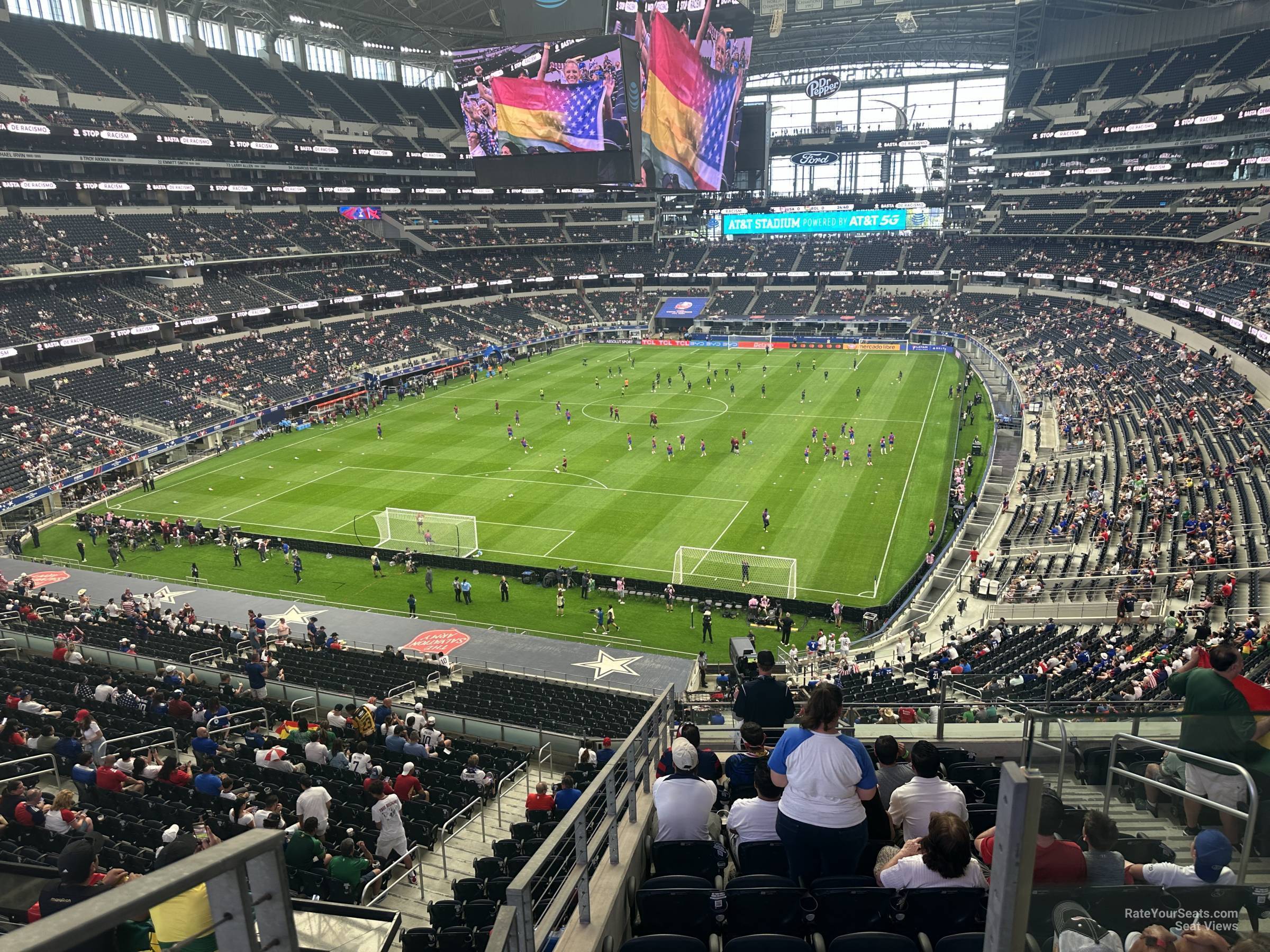 section 320, row 12 seat view  for soccer - at&t stadium (cowboys stadium)