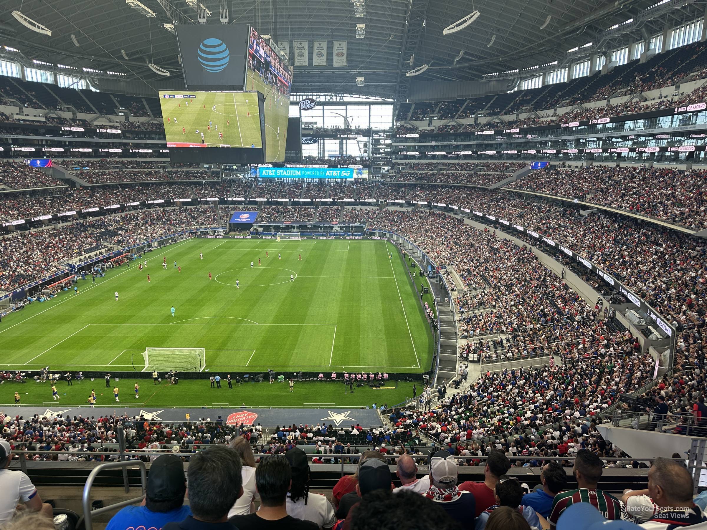 section 321, row 5 seat view  for soccer - at&t stadium (cowboys stadium)