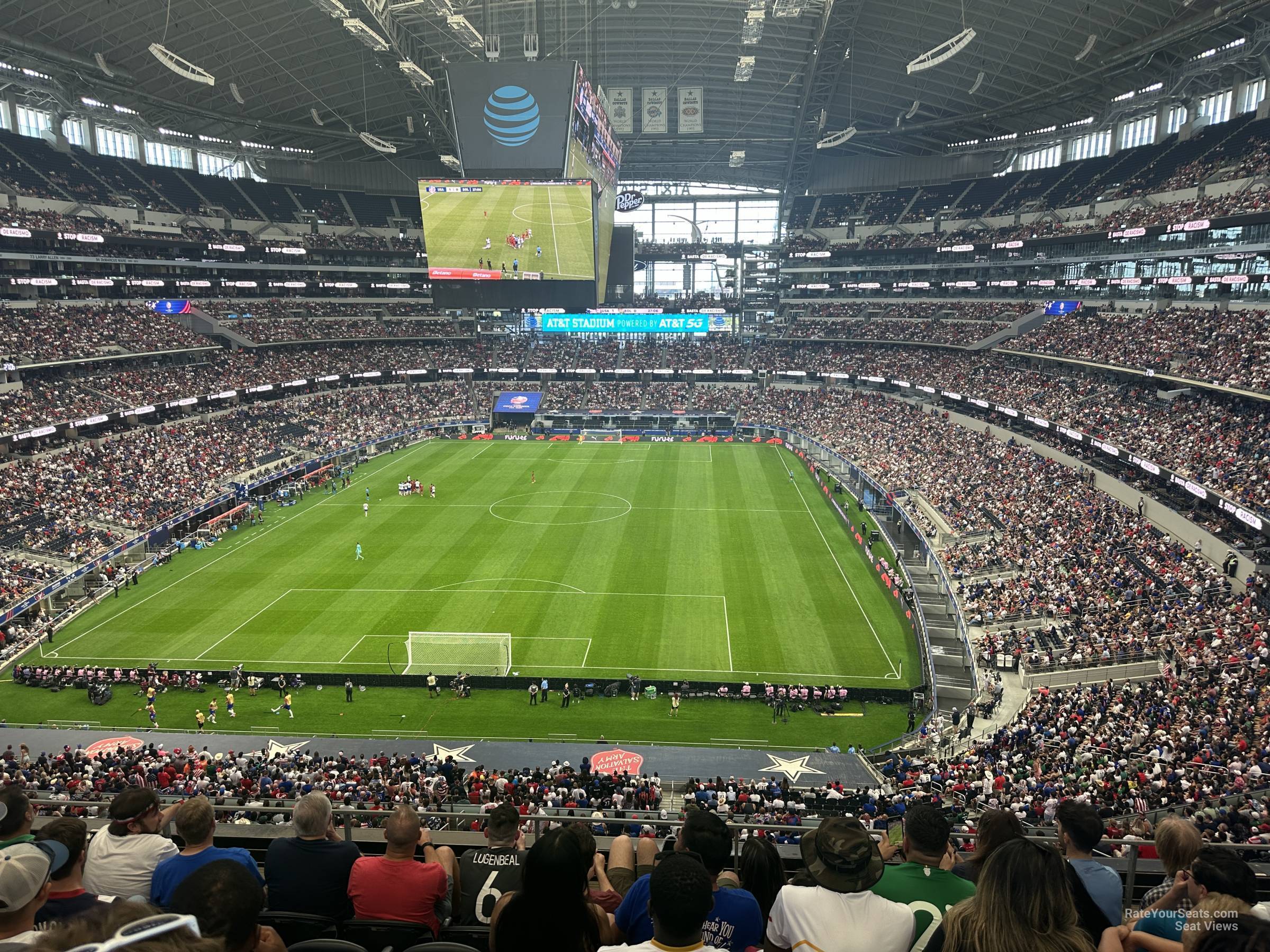 section 322, row 5 seat view  for soccer - at&t stadium (cowboys stadium)