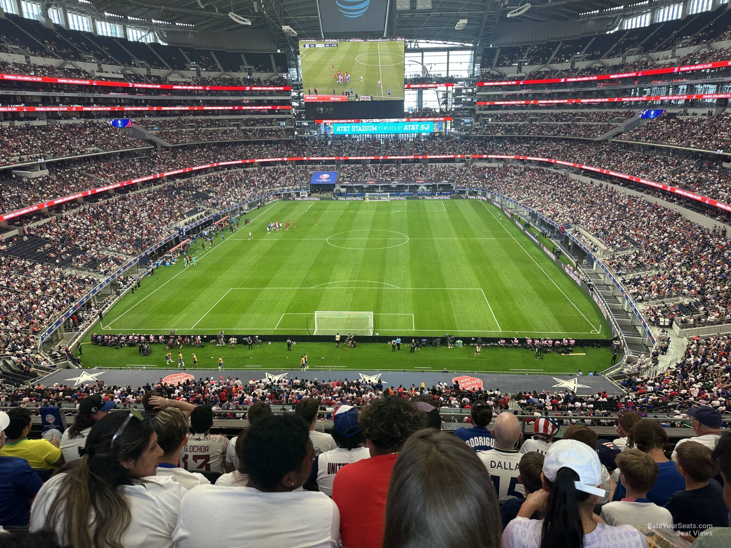 section 323, row 5 seat view  for soccer - at&t stadium (cowboys stadium)