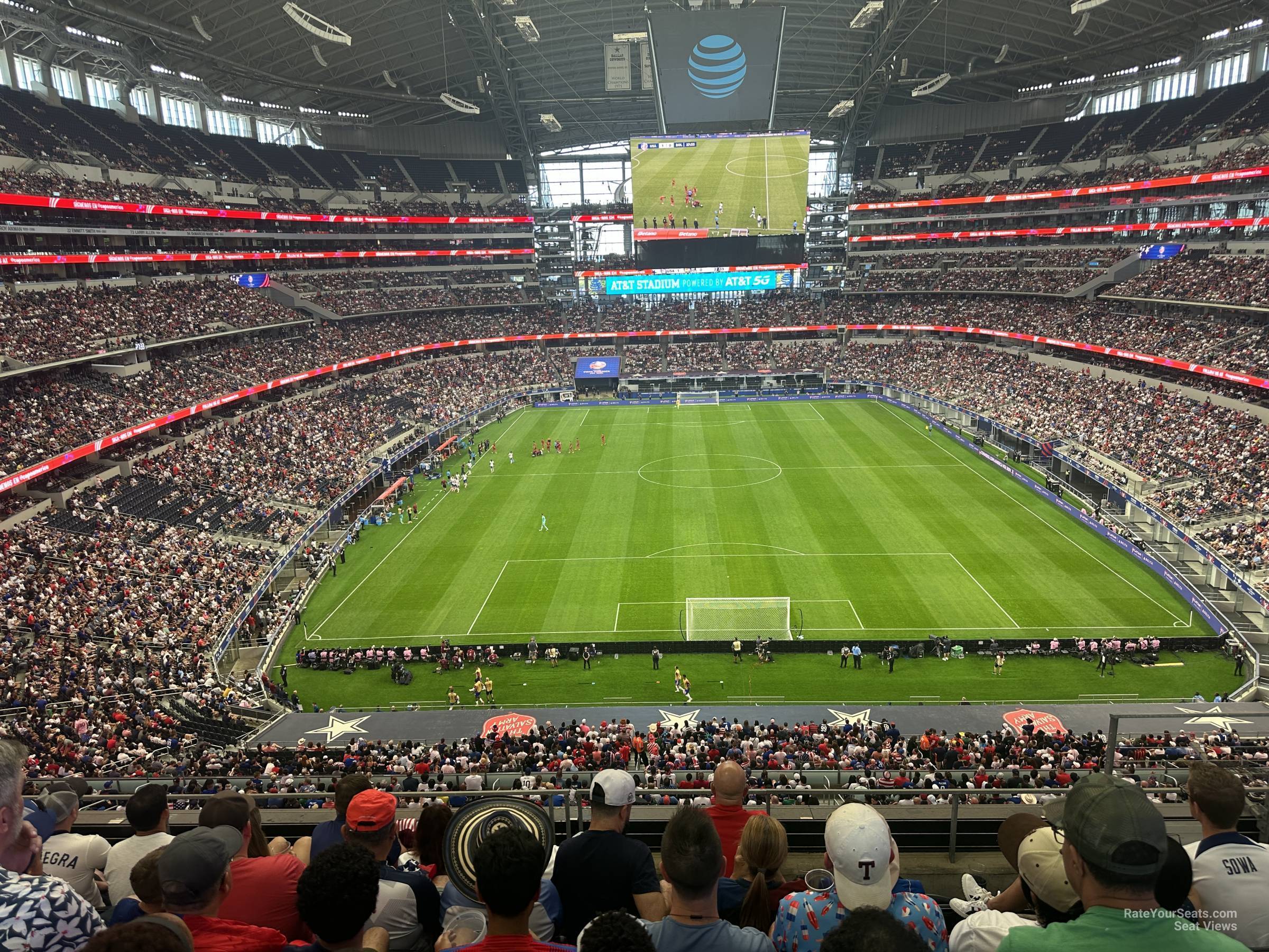 section 324, row 5 seat view  for soccer - at&t stadium (cowboys stadium)