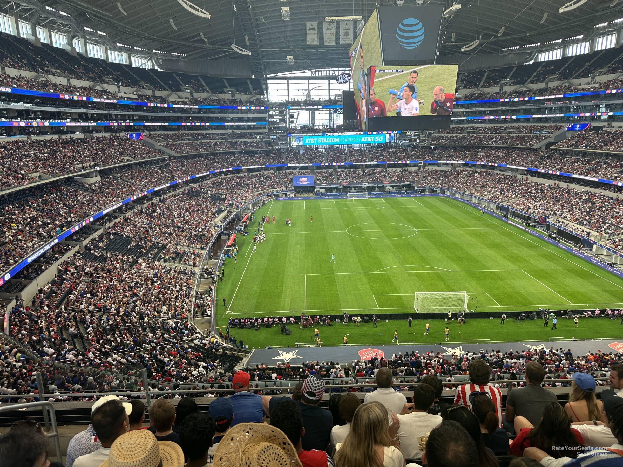 section 325, row 5 seat view  for soccer - at&t stadium (cowboys stadium)