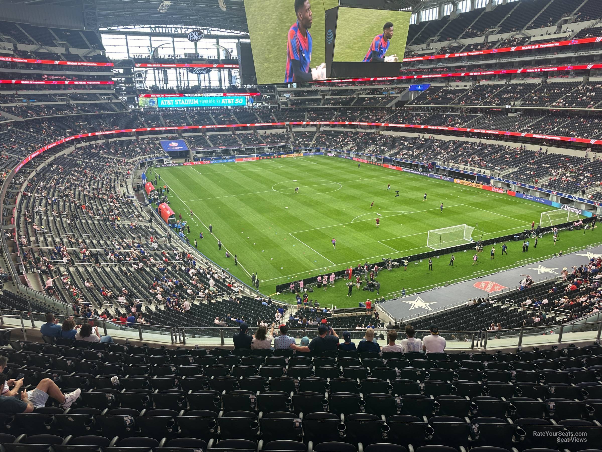 section 327, row 12 seat view  for soccer - at&t stadium (cowboys stadium)