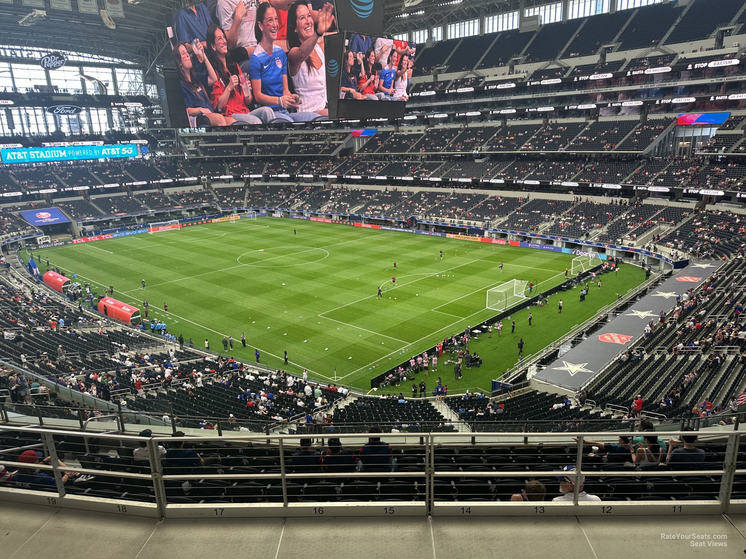 section 328, row 12 seat view  for soccer - at&t stadium (cowboys stadium)