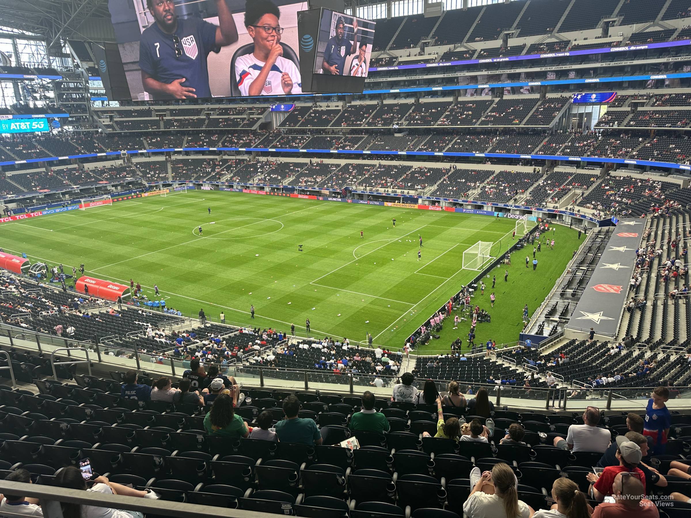 section 329, row 12 seat view  for soccer - at&t stadium (cowboys stadium)
