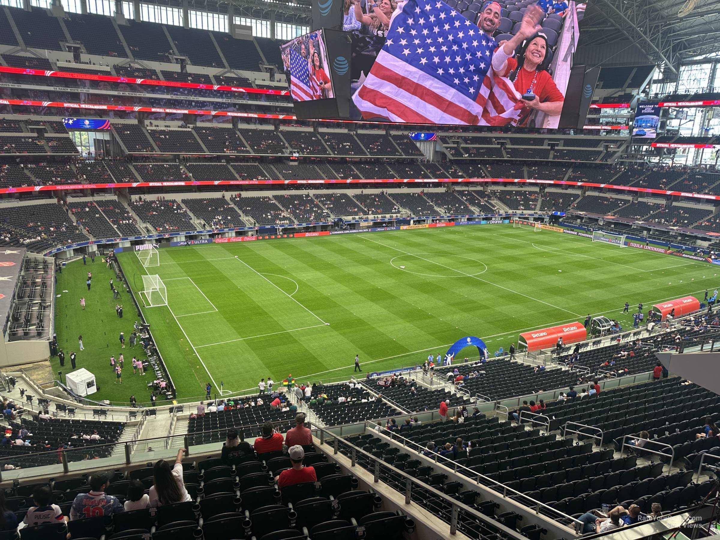 section 341, row 12 seat view  for soccer - at&t stadium (cowboys stadium)