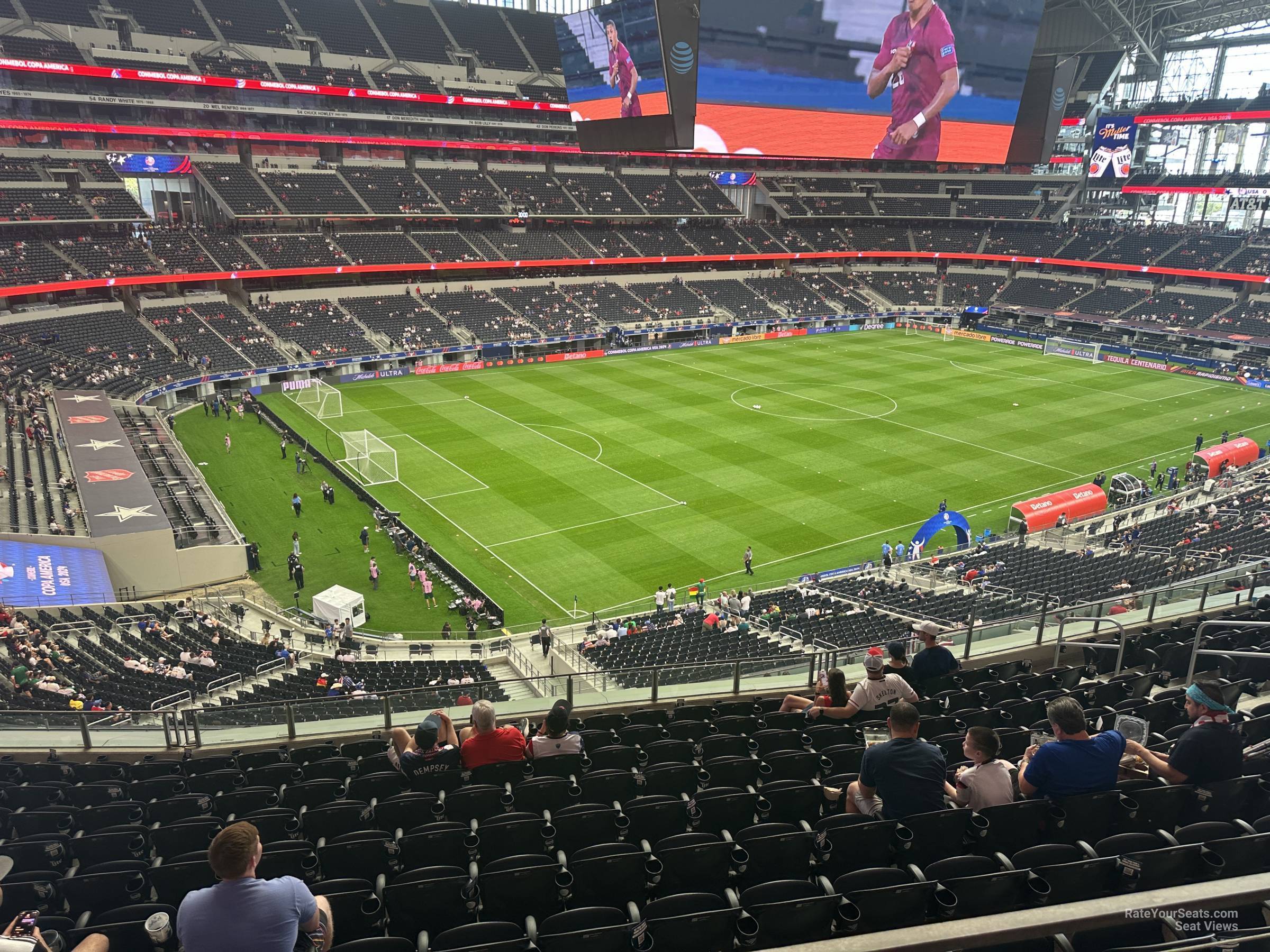 section 342, row 12 seat view  for soccer - at&t stadium (cowboys stadium)