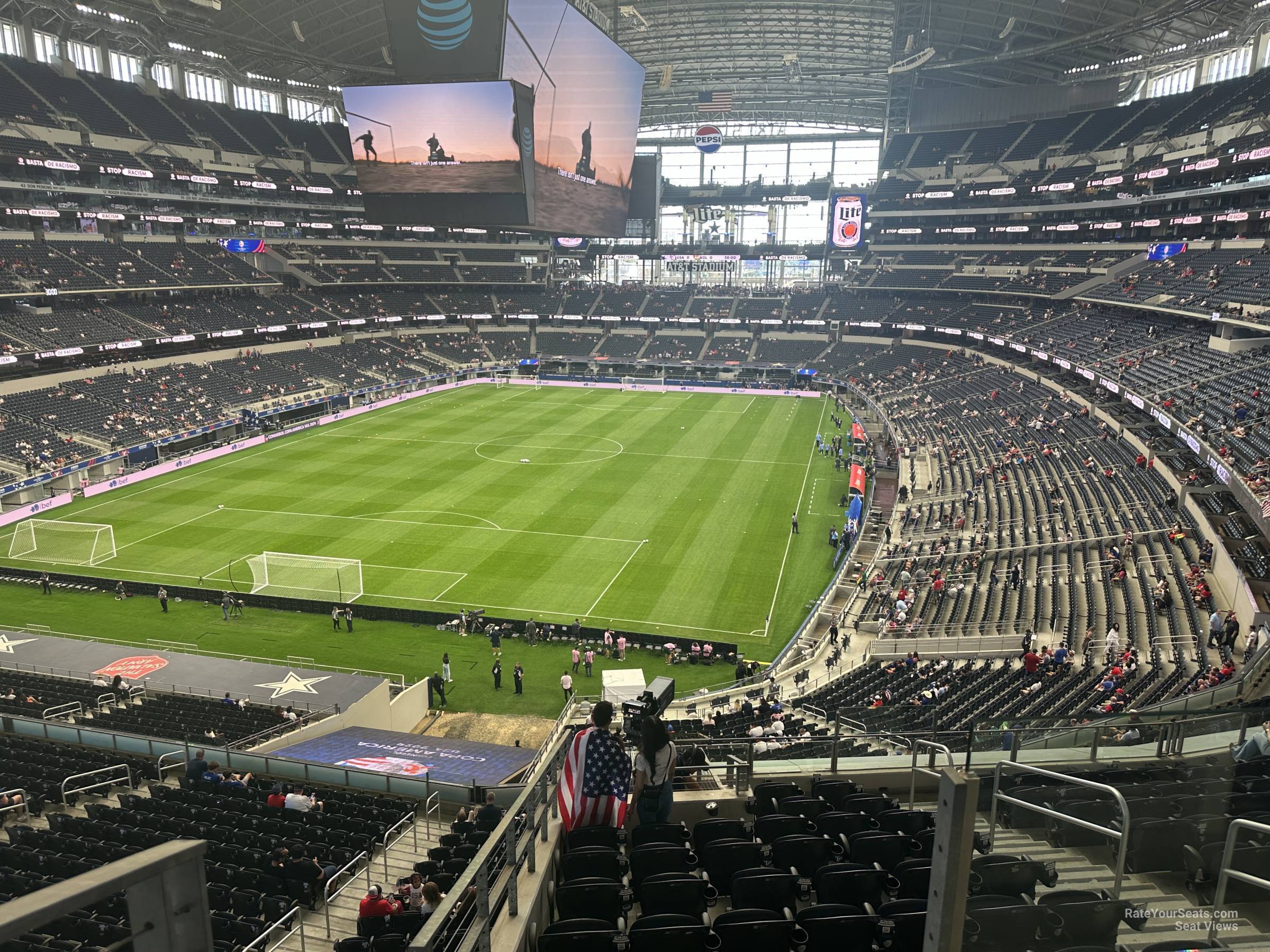 section 344, row 12 seat view  for soccer - at&t stadium (cowboys stadium)