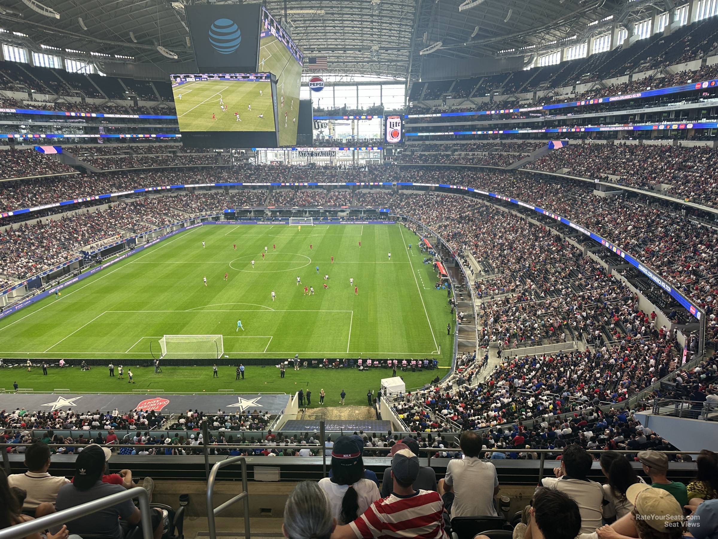 section 345, row 5 seat view  for soccer - at&t stadium (cowboys stadium)