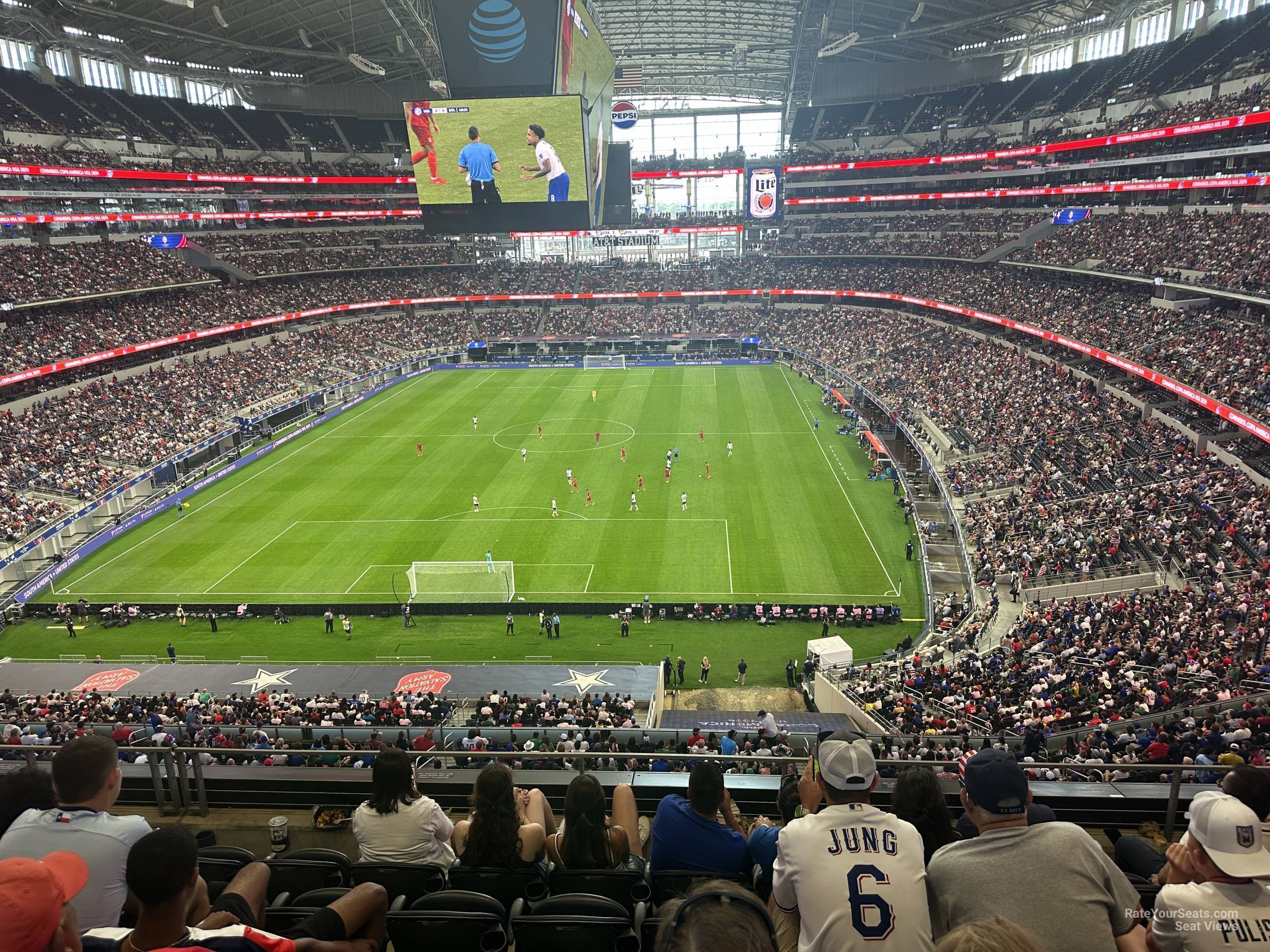 section 346, row 5 seat view  for soccer - at&t stadium (cowboys stadium)