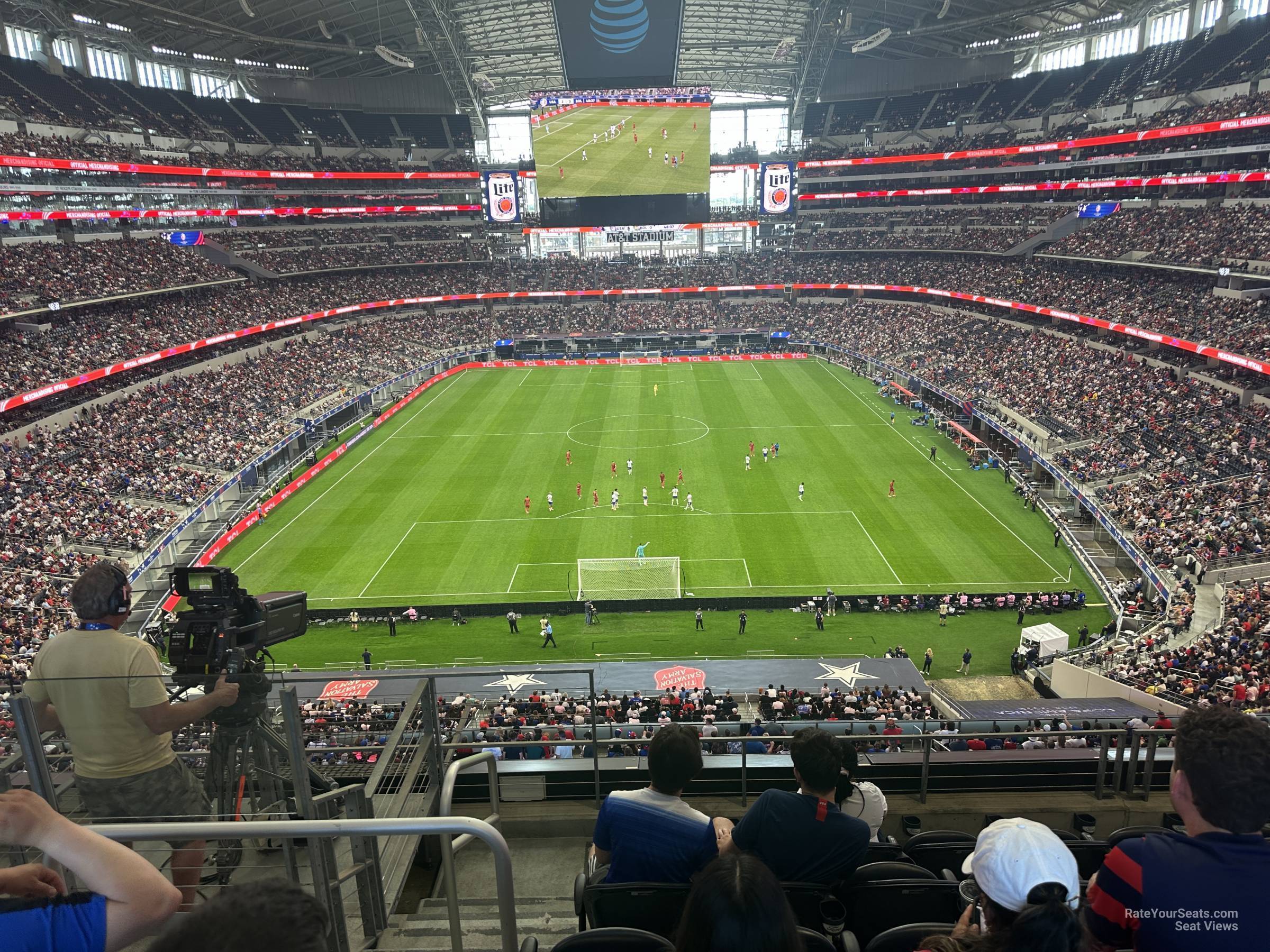 section 347, row 5 seat view  for soccer - at&t stadium (cowboys stadium)