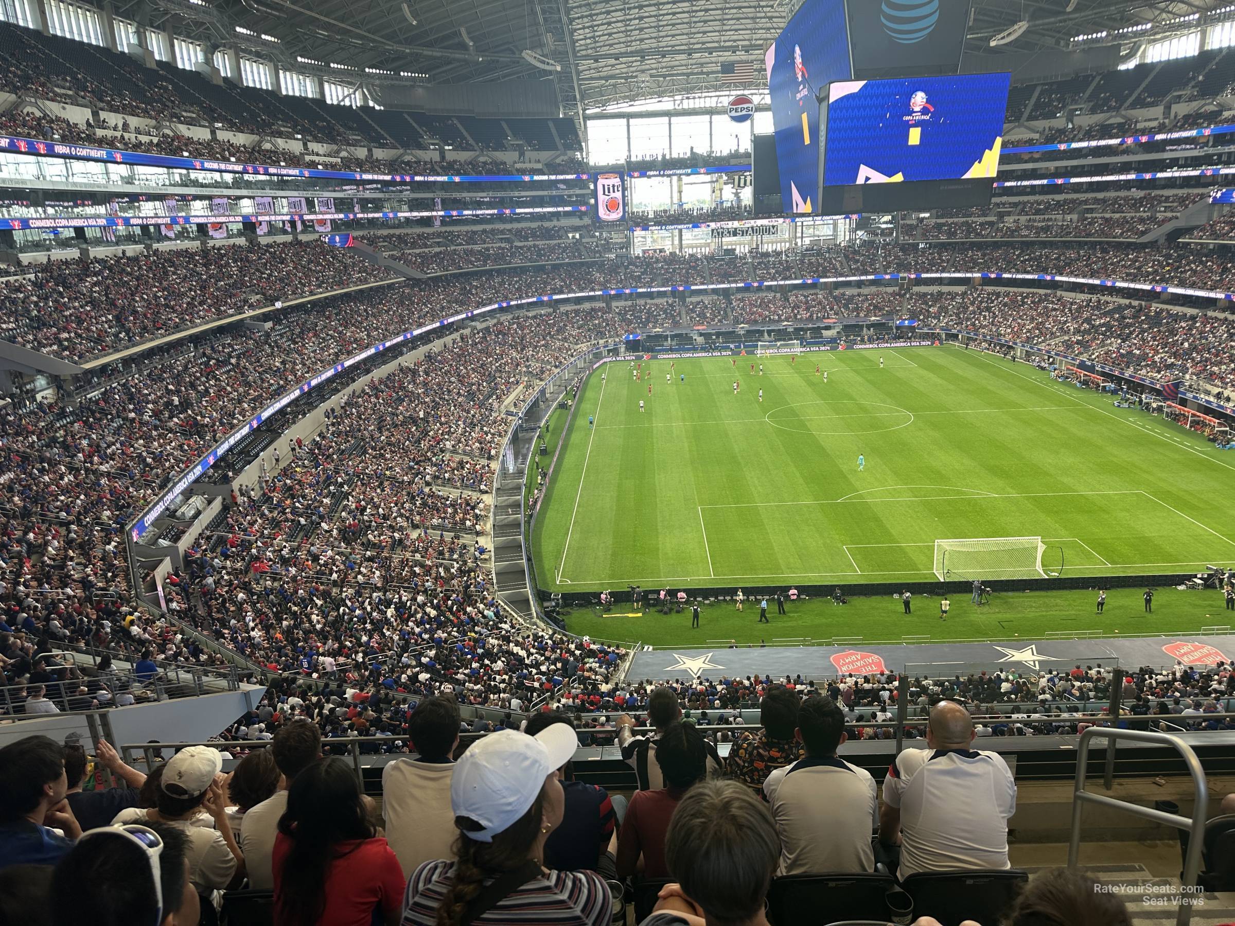 section 350, row 5 seat view  for soccer - at&t stadium (cowboys stadium)